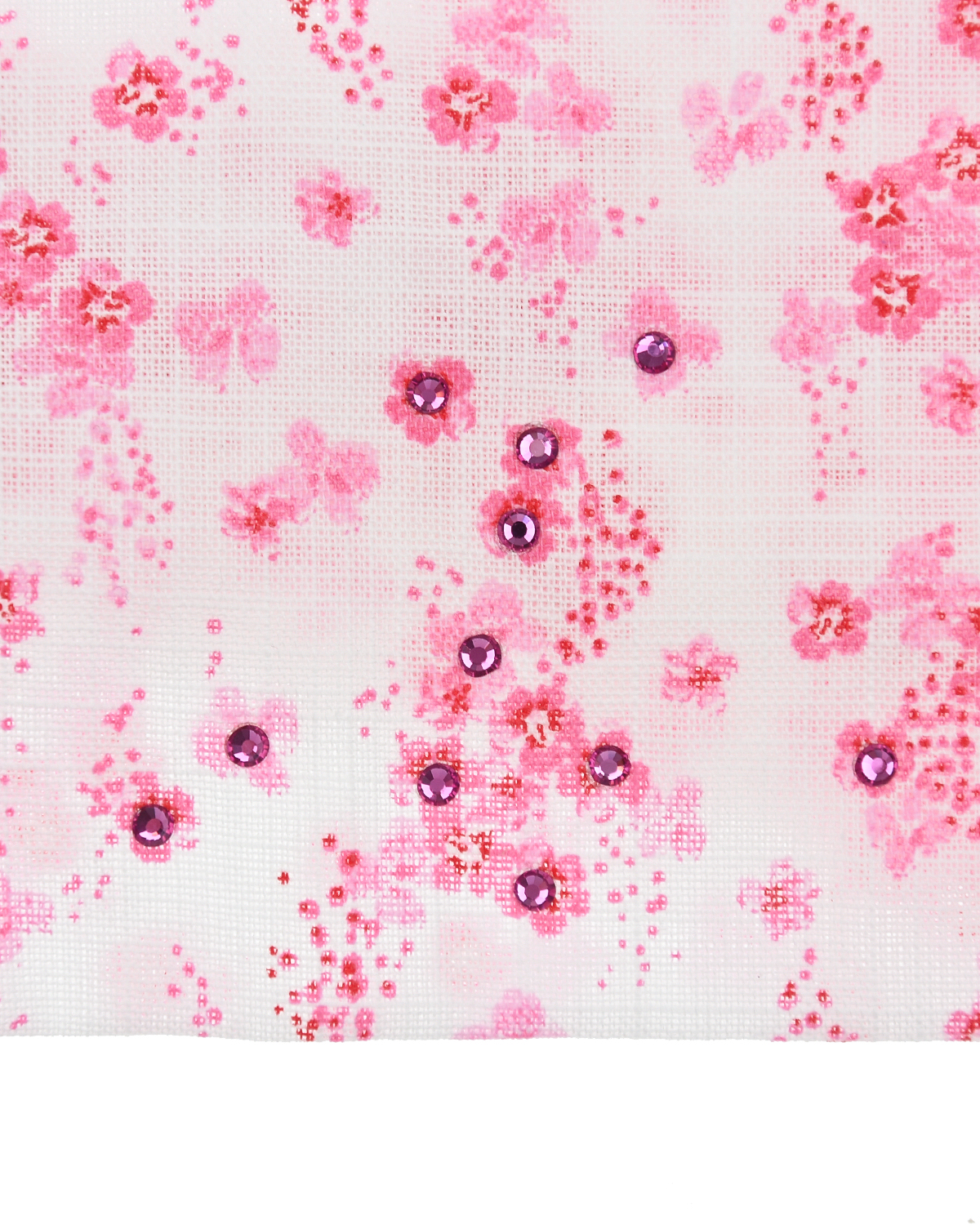 Повязка с цветочным принтом и розовыми стразами Joli Bebe детская, размер 50 - фото 3