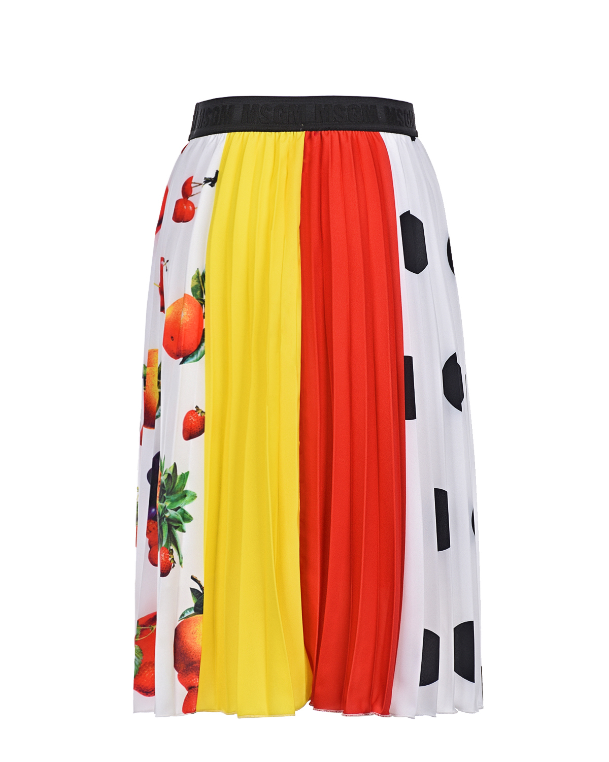 Плиссированная юбка с принтом MSGM детская, размер 140, цвет мультиколор - фото 3