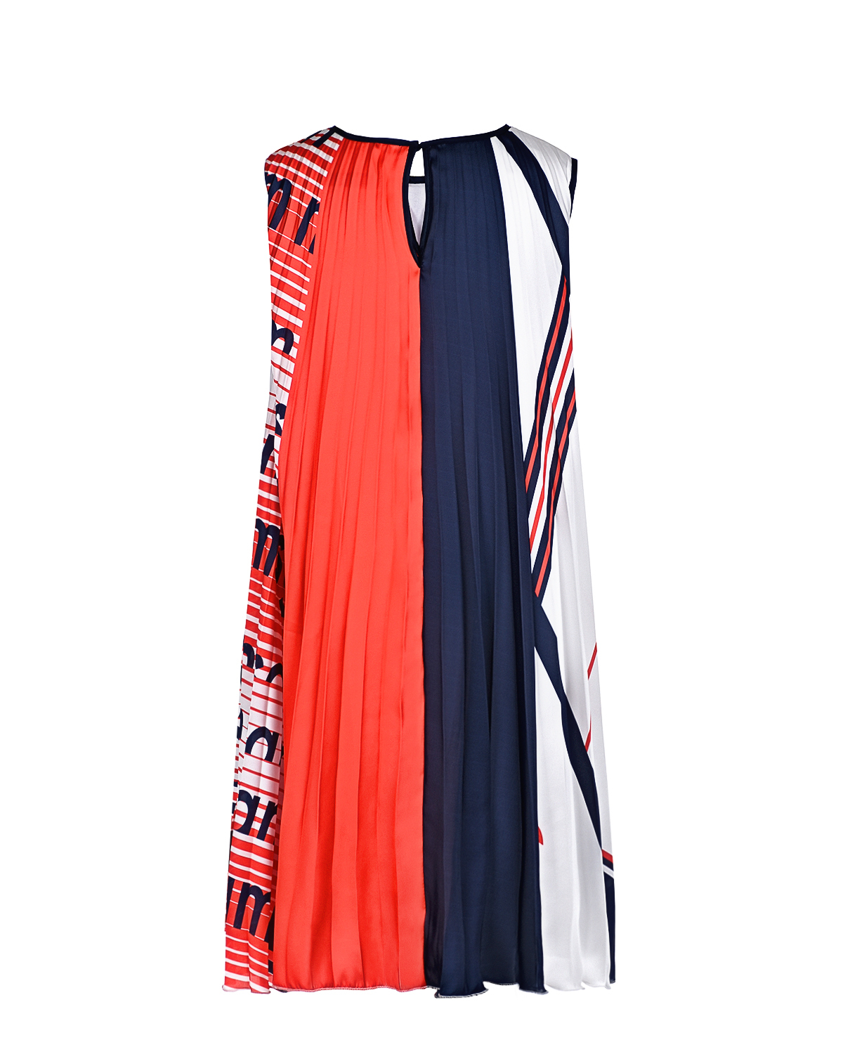 Плиссированное платье без рукавов MSGM детское, размер 164, цвет мультиколор - фото 3