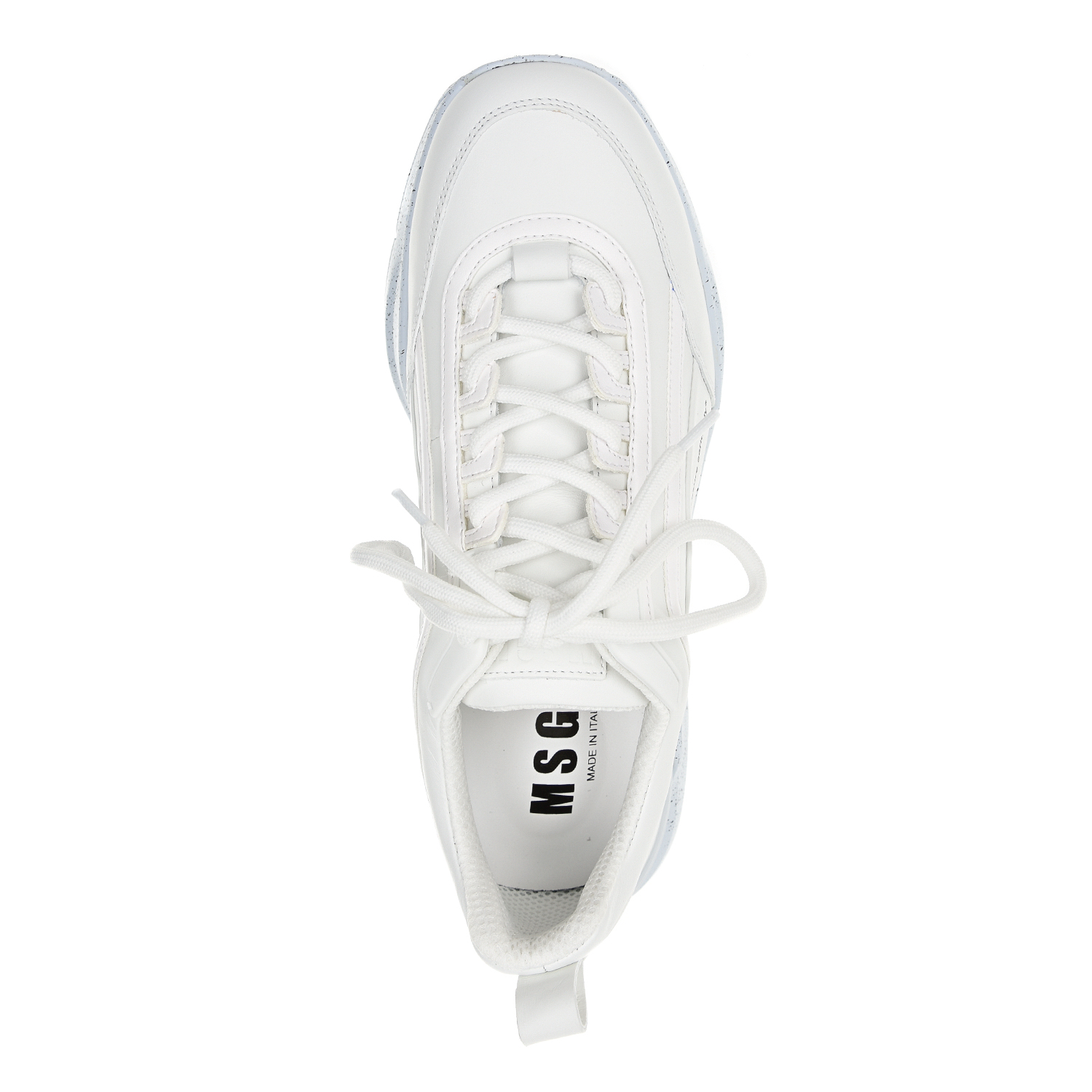 Белые кроссовки с подошвой в крапинку MSGM W детские - фото 4