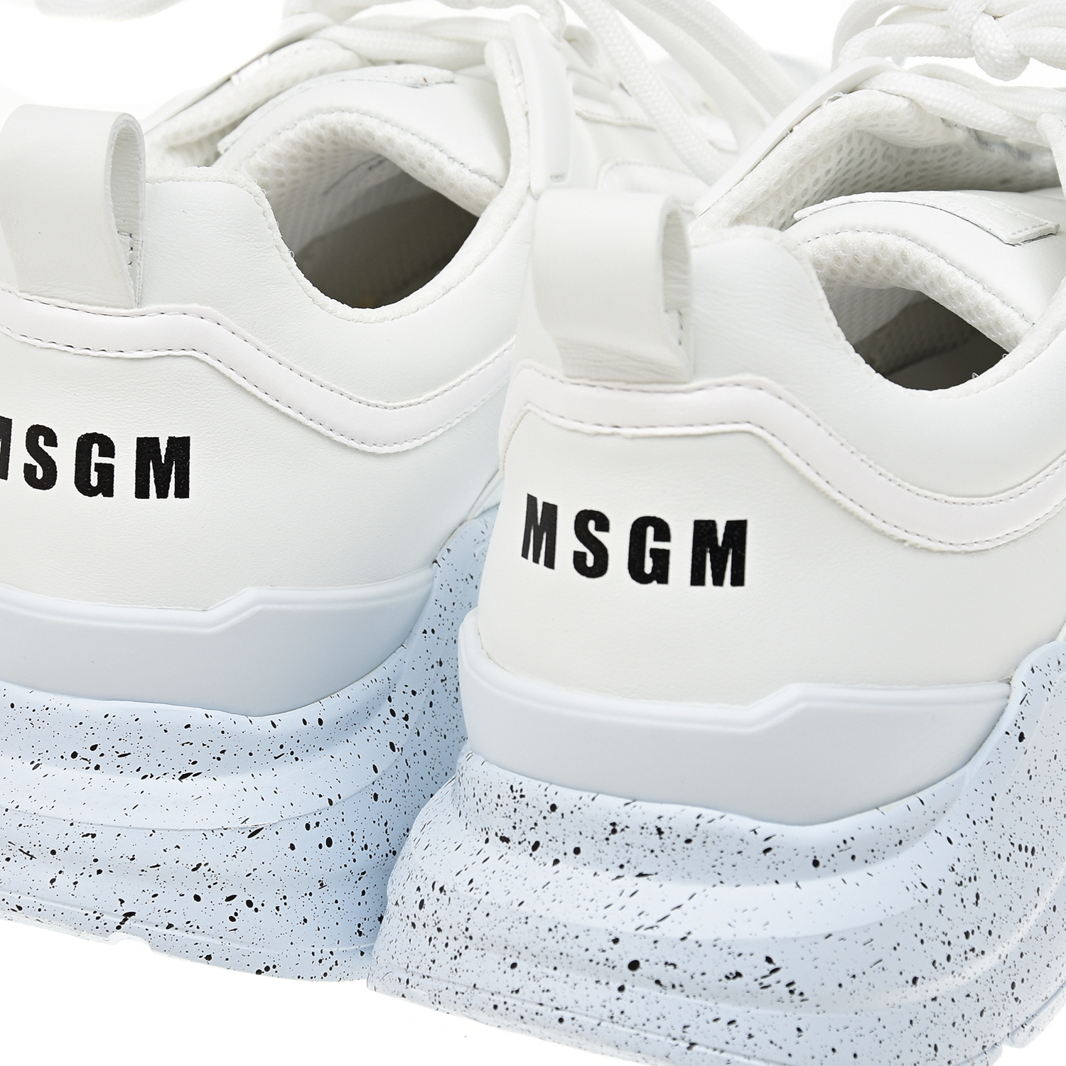 Белые кроссовки с подошвой в крапинку MSGM W детские - фото 6