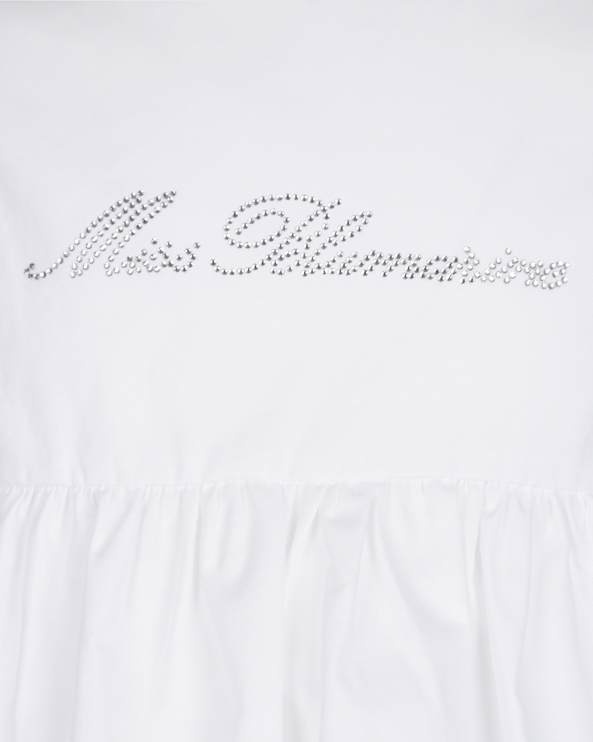 Белое платье с рукавами-крылышками Miss Blumarine детское, размер 104, цвет белый - фото 3