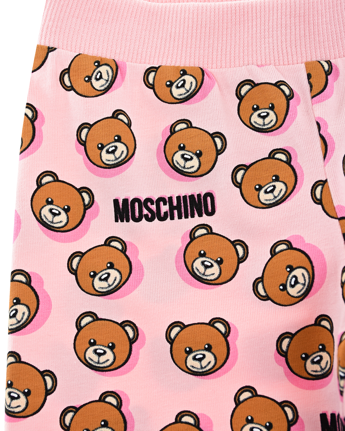 Розовые спортивные брюки с принтом "медвежата" Moschino детские - фото 3
