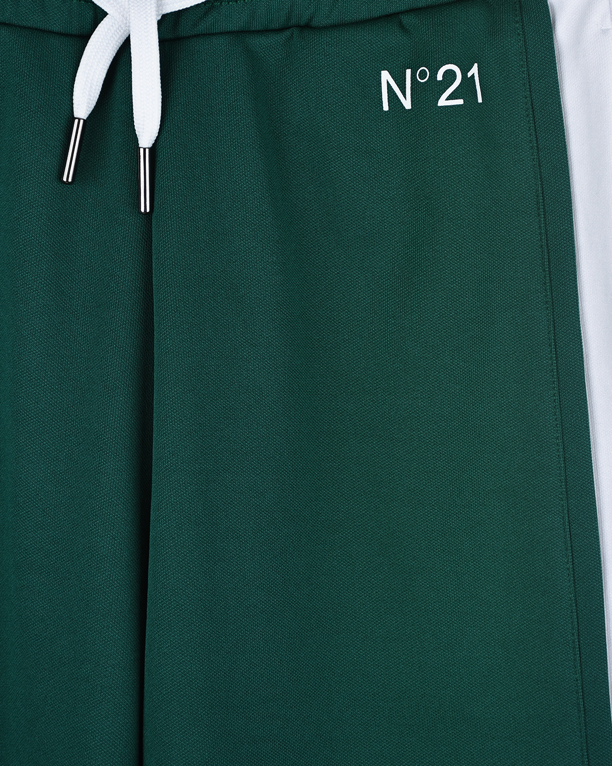 Зеленые спортивные брюки с белыми лампасами No. 21 детские - фото 3
