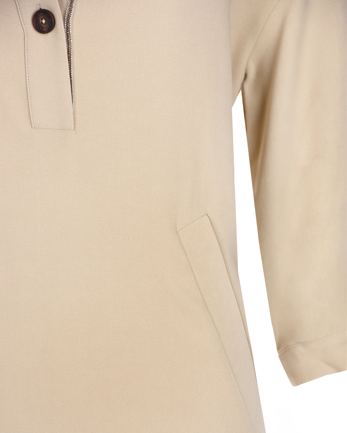 Шелковое платье-рубашка Panicale, размер 44, цвет бежевый - фото 5