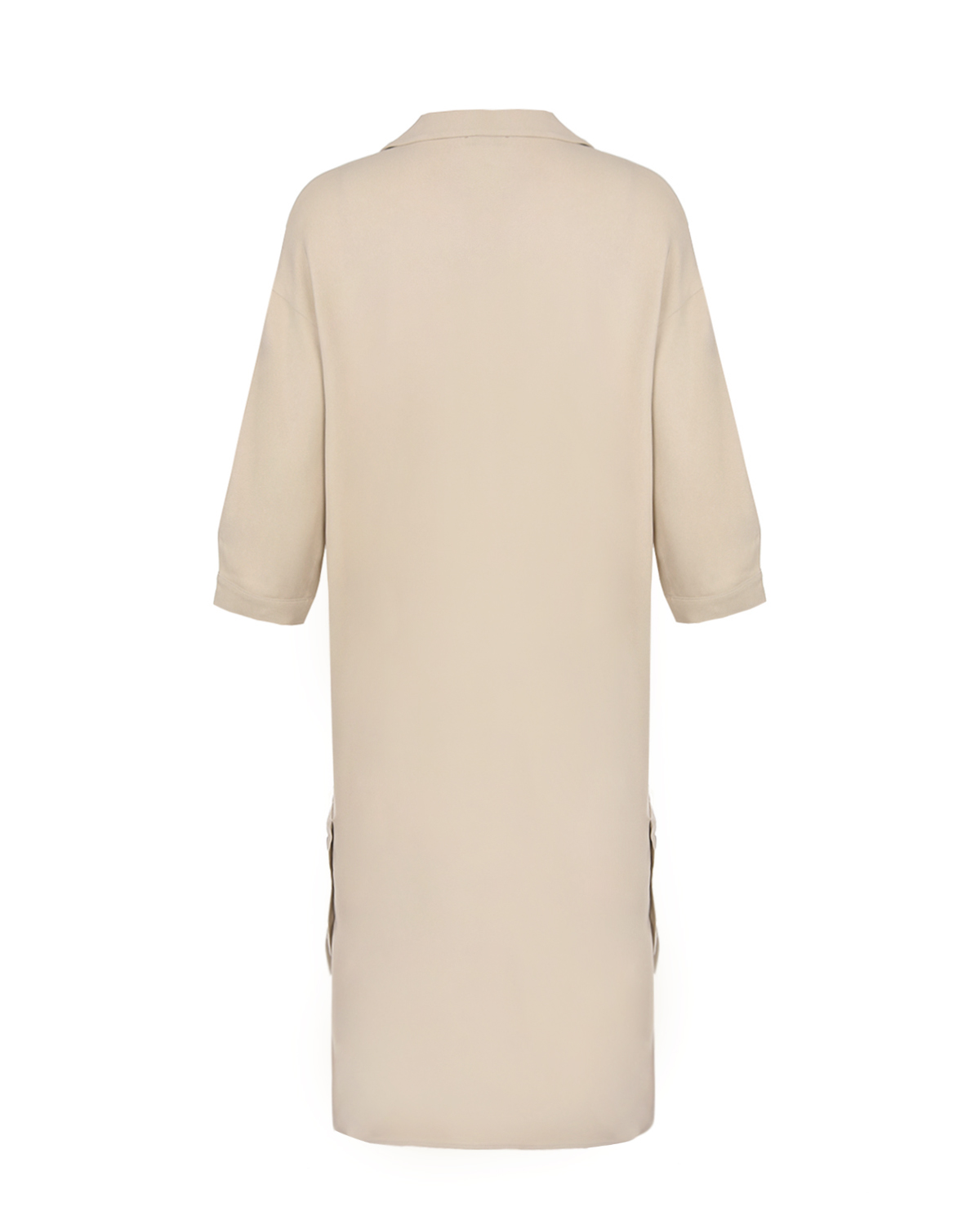 Шелковое платье-рубашка Panicale, размер 44, цвет бежевый - фото 2