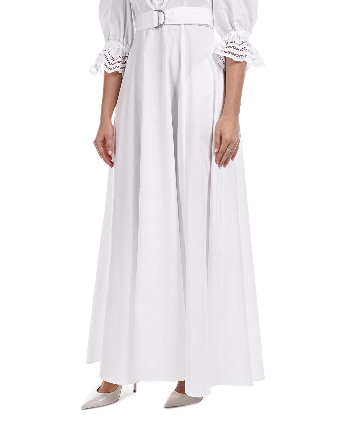 Белое платье с воланами Parosh, размер 38, цвет белый - фото 9