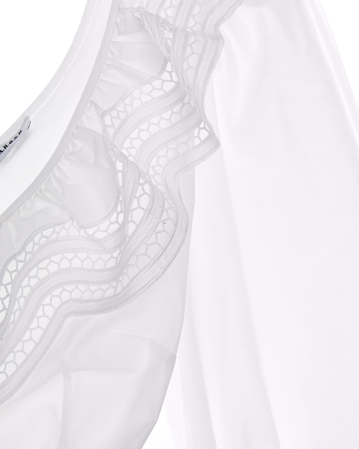 Белое платье с воланами Parosh, размер 38, цвет белый - фото 10