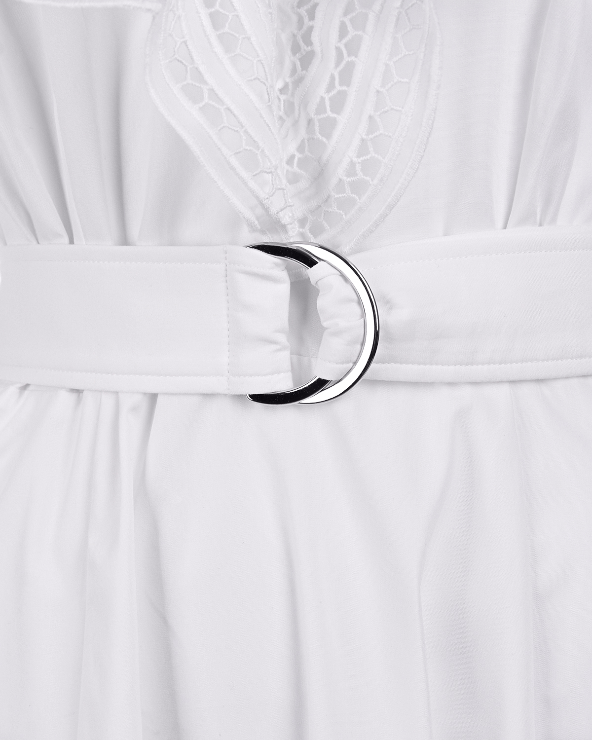 Белое платье с воланами Parosh, размер 38, цвет белый - фото 6