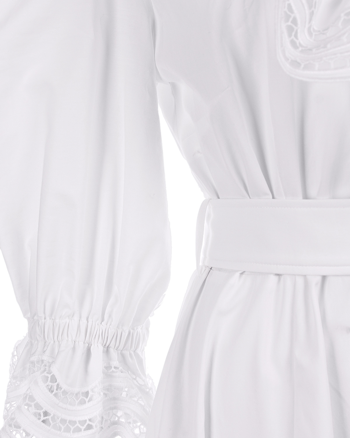 Белое платье с воланами Parosh, размер 38, цвет белый - фото 8