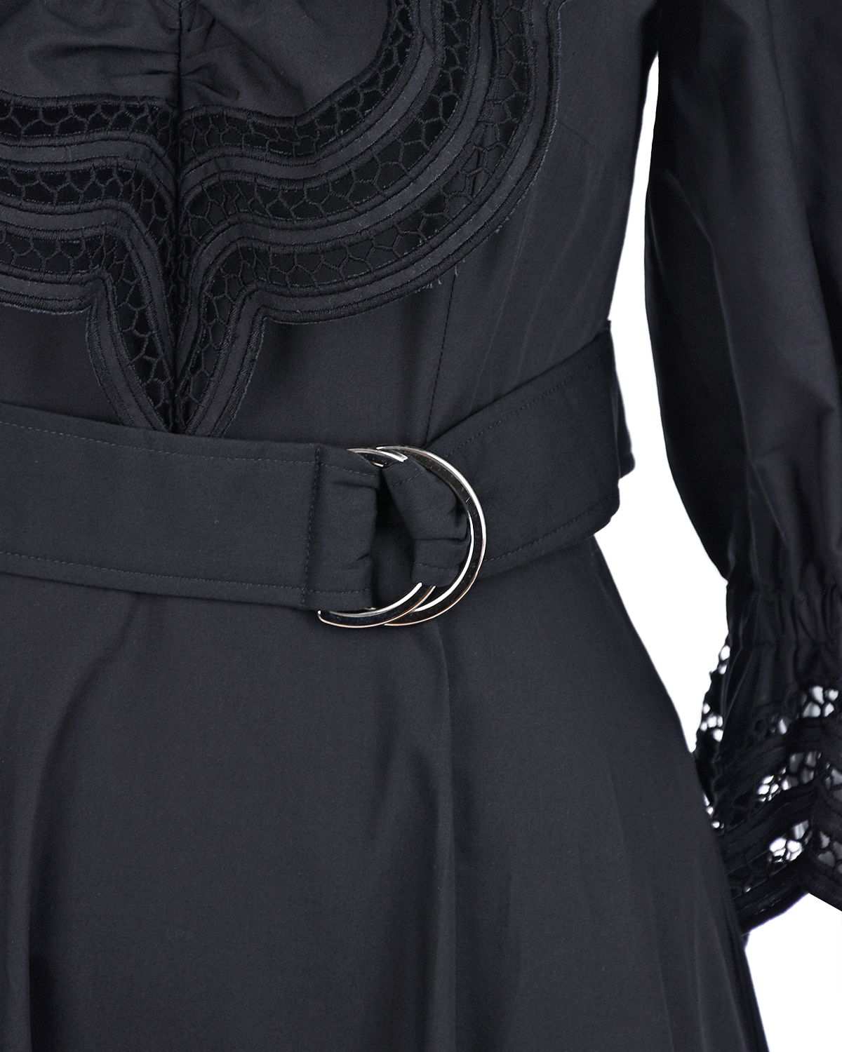 Черное платье с воланами Parosh, размер 38, цвет черный - фото 7