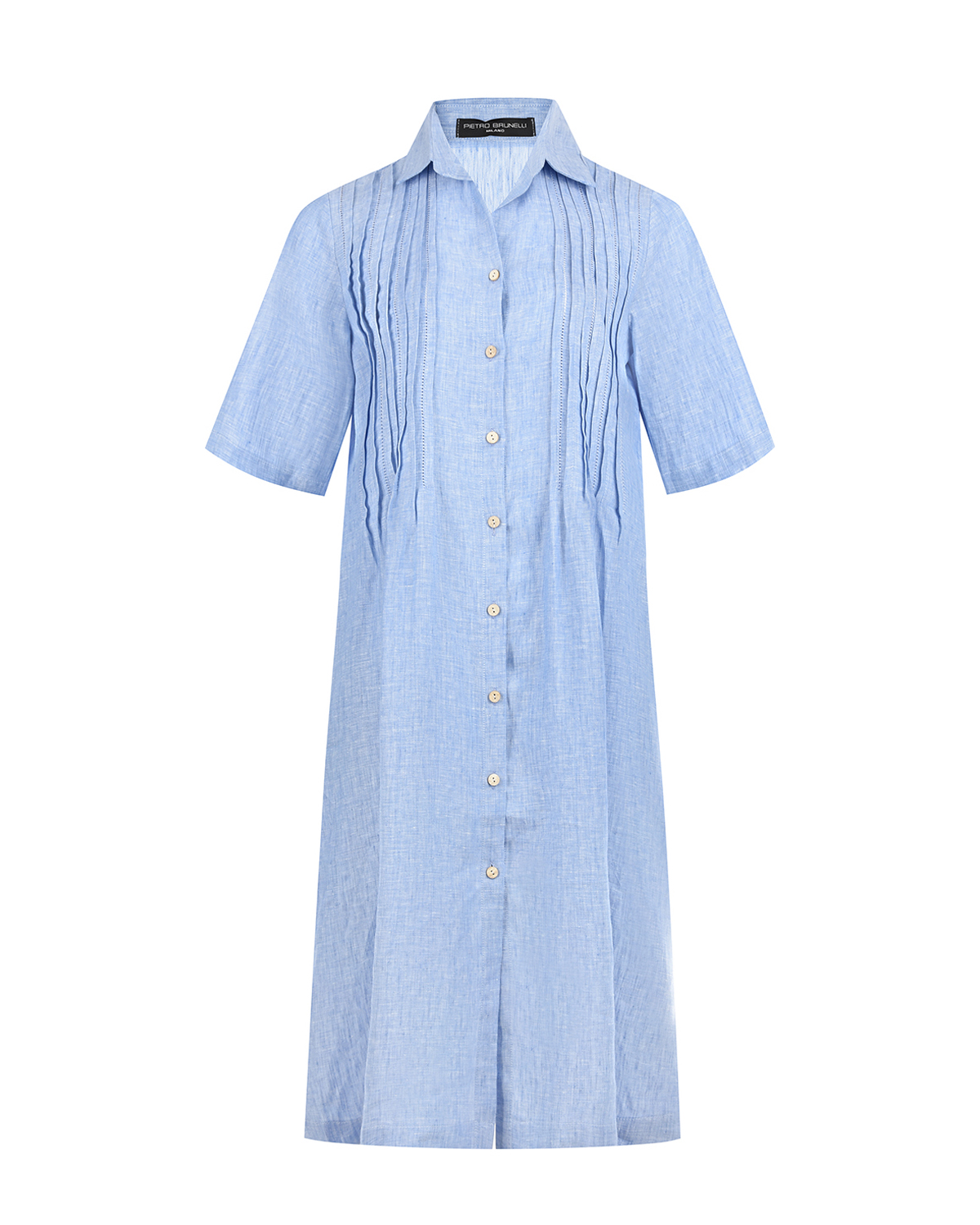 Платье для беременных из голубого льна Pietro Brunelli