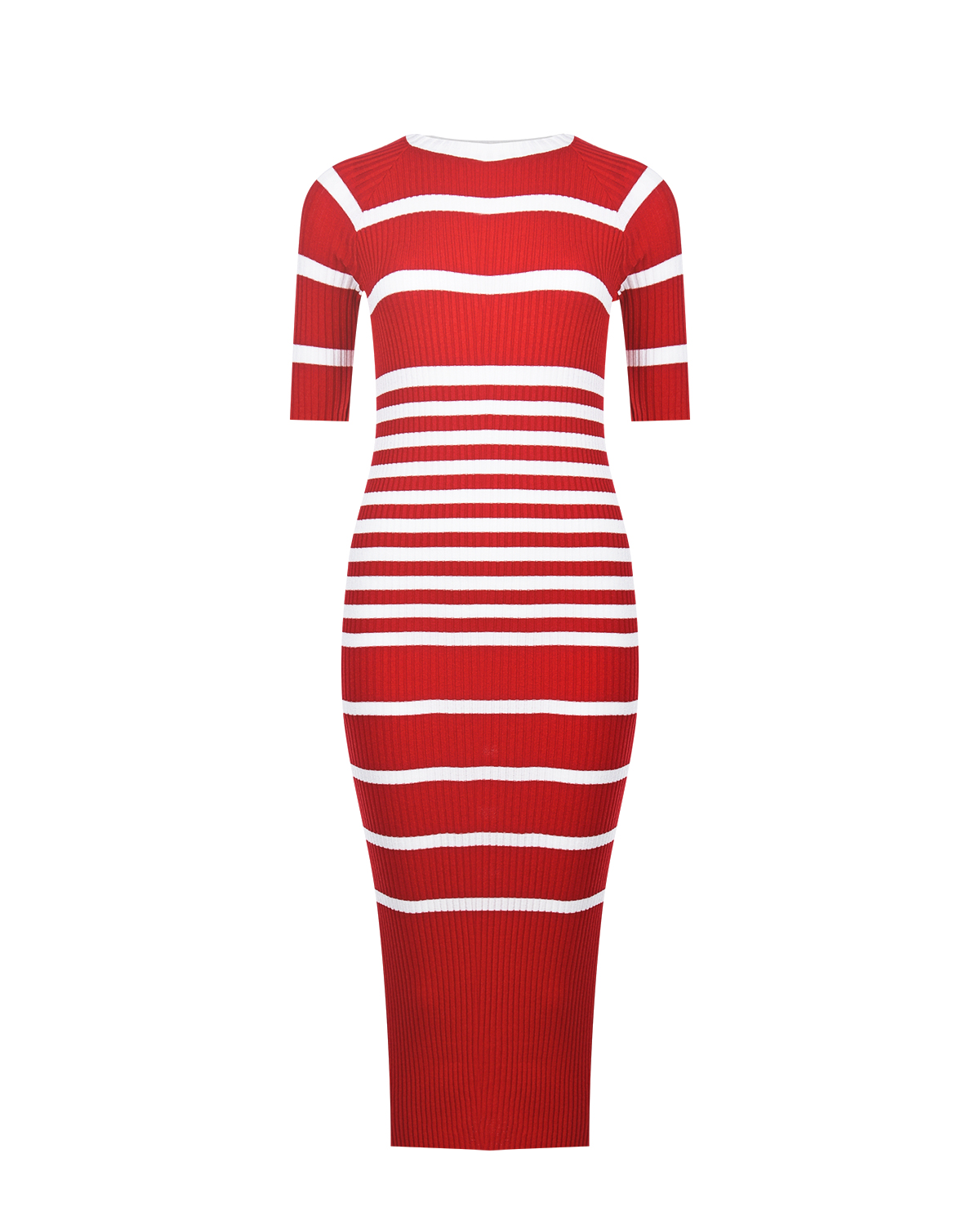 Красное платье для беременных в белую полоску Pietro Brunelli, размер 44, цвет белый