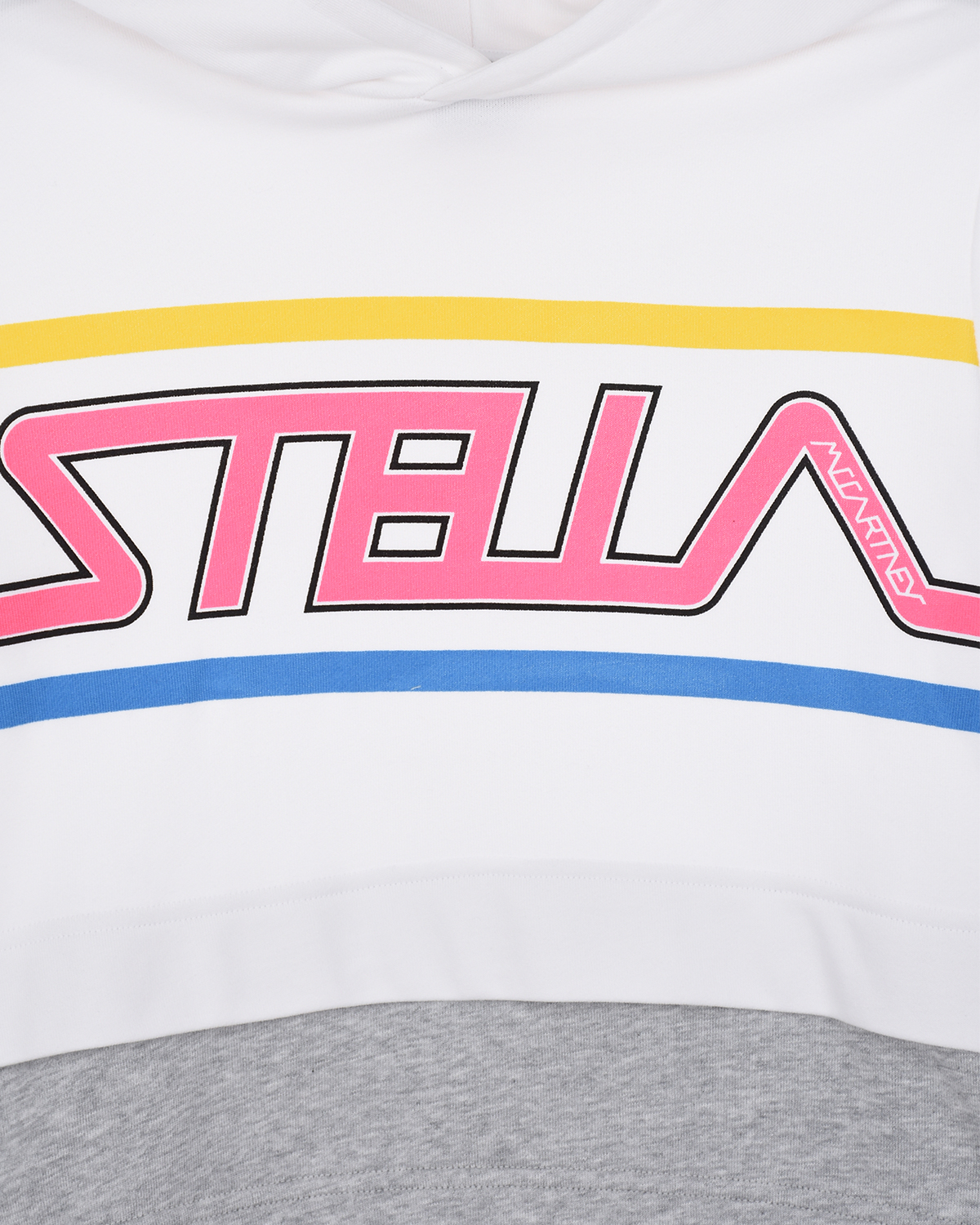Белая толстовка-худи с логотипом Stella McCartney детская - фото 3