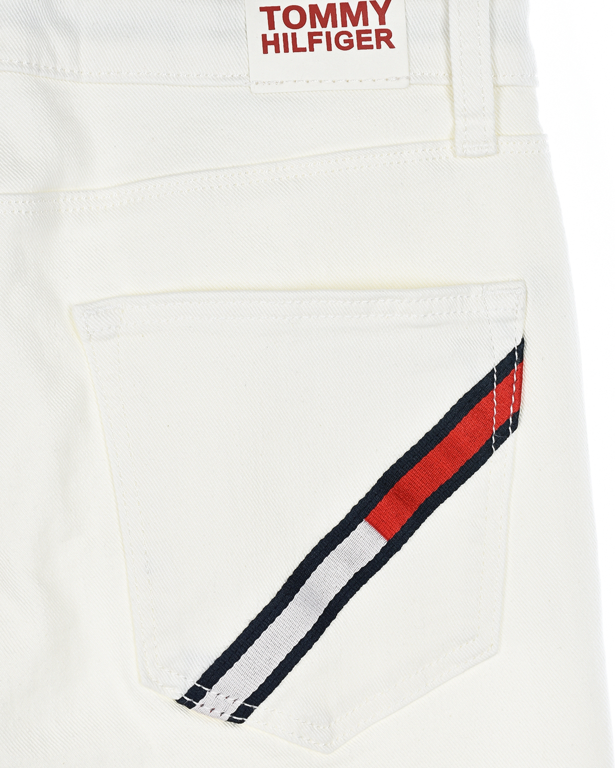 Белые джинсы skinny fit Tommy Hilfiger детские - фото 4