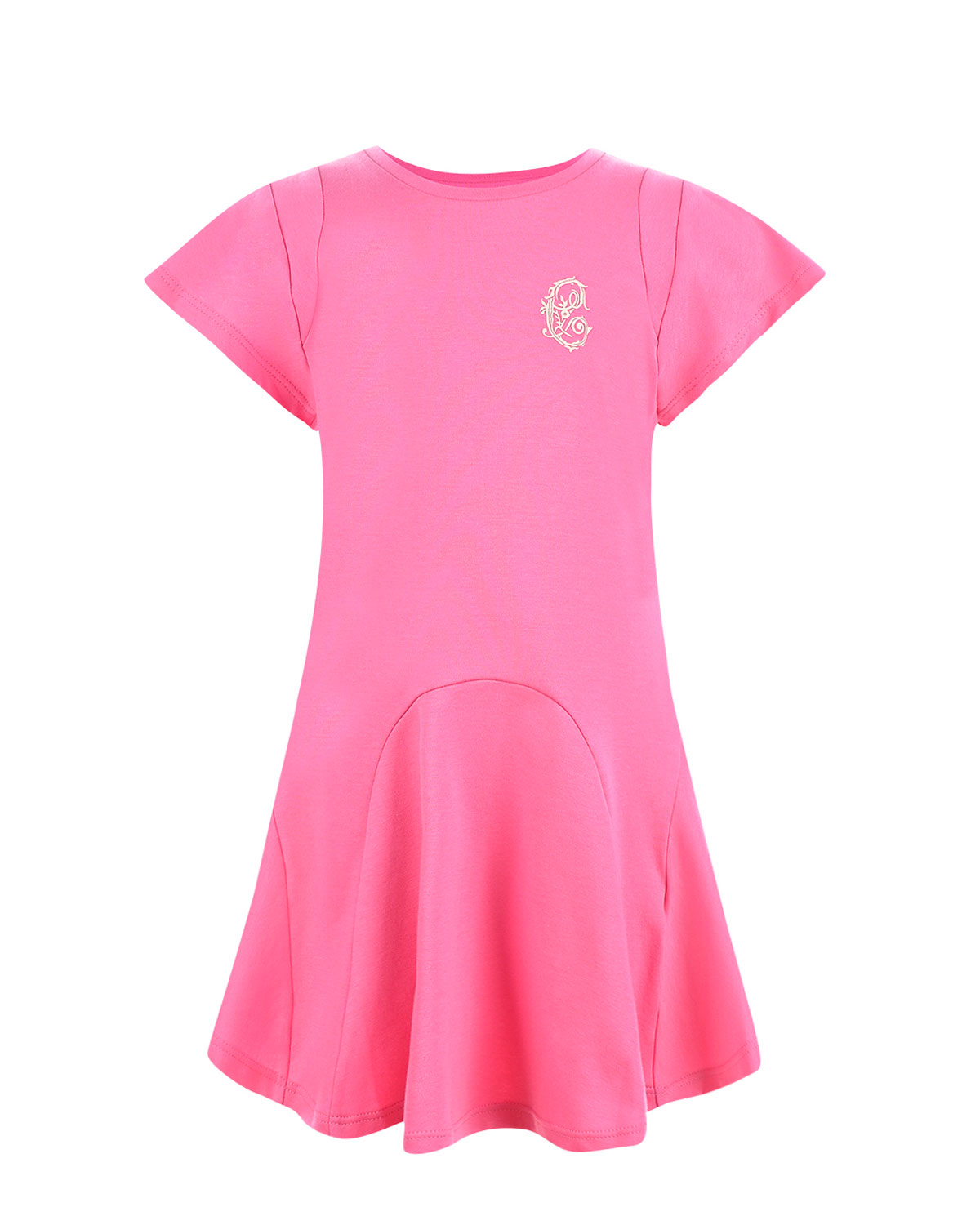 Розовое платье из хлопка с логотипом Chloe детское - фото 1