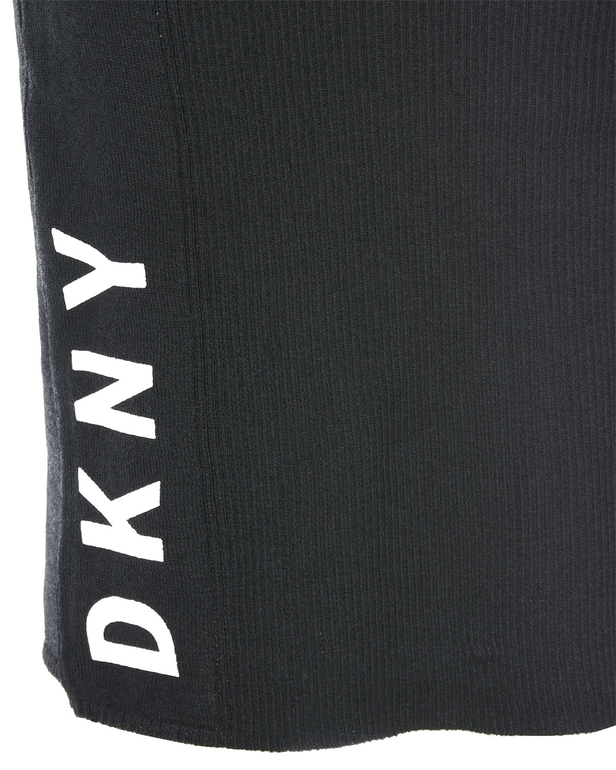 Черное платье с асимметричным лифом DKNY детское, размер 176, цвет черный - фото 3