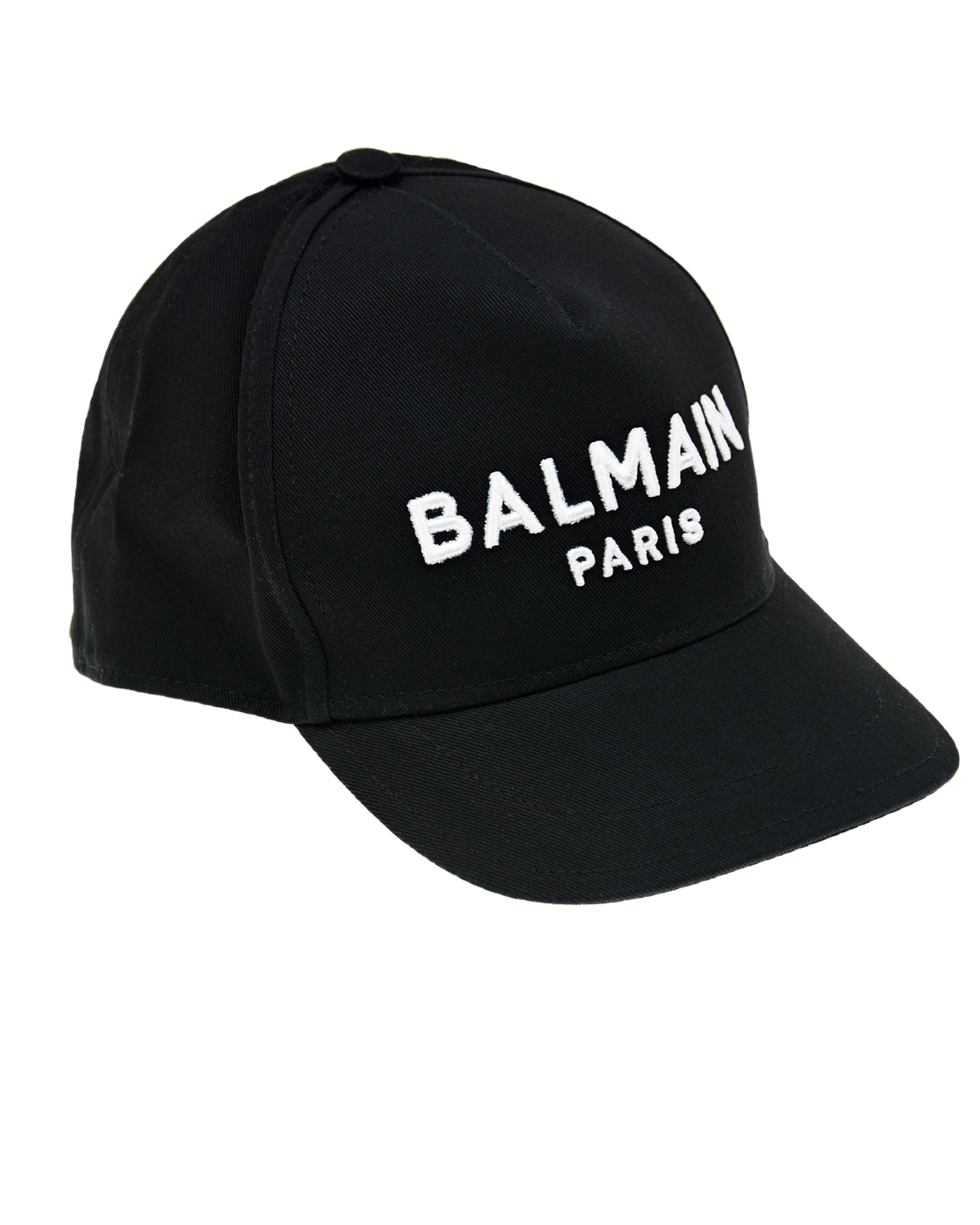 Черная бейсболка с белым логотипом Balmain детская