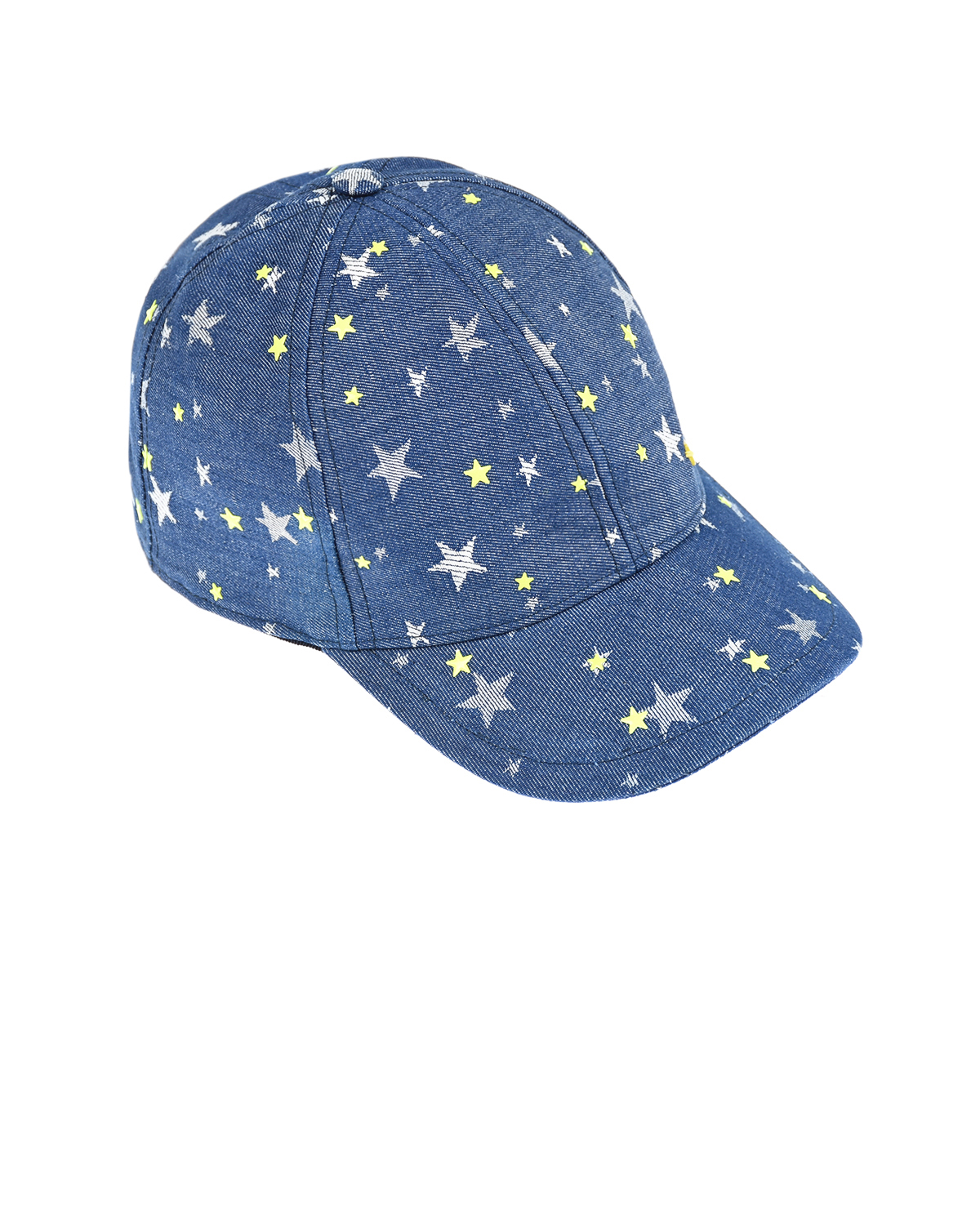 Джинсовая кепка с принтом "Звезды" Il Trenino детская, размер 52, цвет синий - фото 1