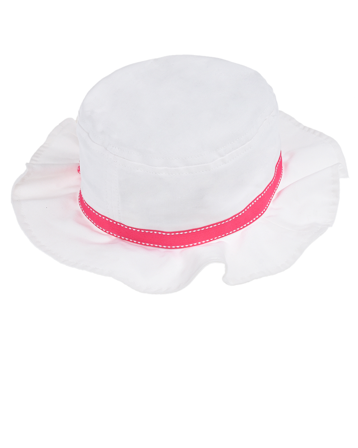 Белая панама с розовой лентой Il Trenino детская, размер 54, цвет белый