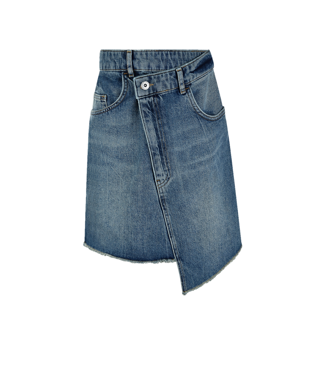 Асимметричная юбка-мини Les Coyotes de Paris детская, размер 140, цвет голубой - фото 1