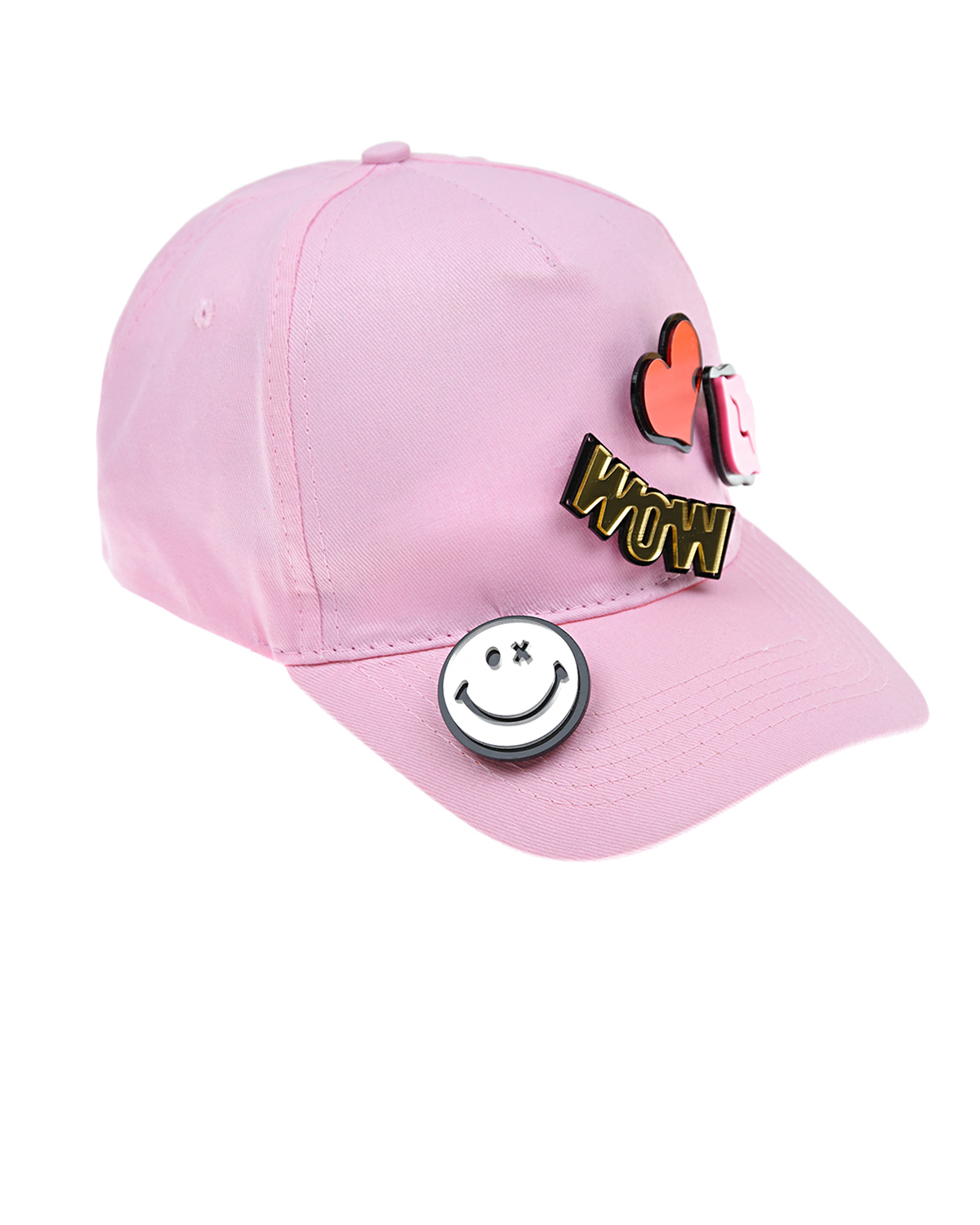 Розовая кепка с патчем WOW Regina детская, размер 56, цвет нет цвета