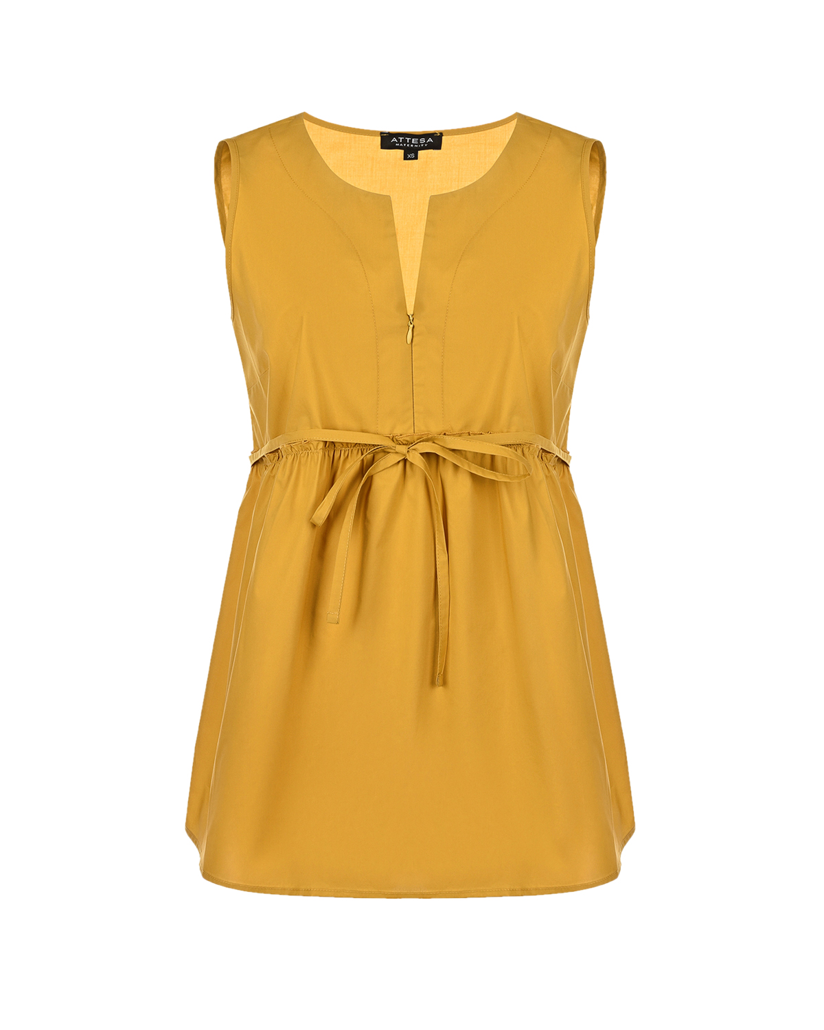 Желтая блуза без рукавов Attesa, размер 38, цвет желтый - фото 1