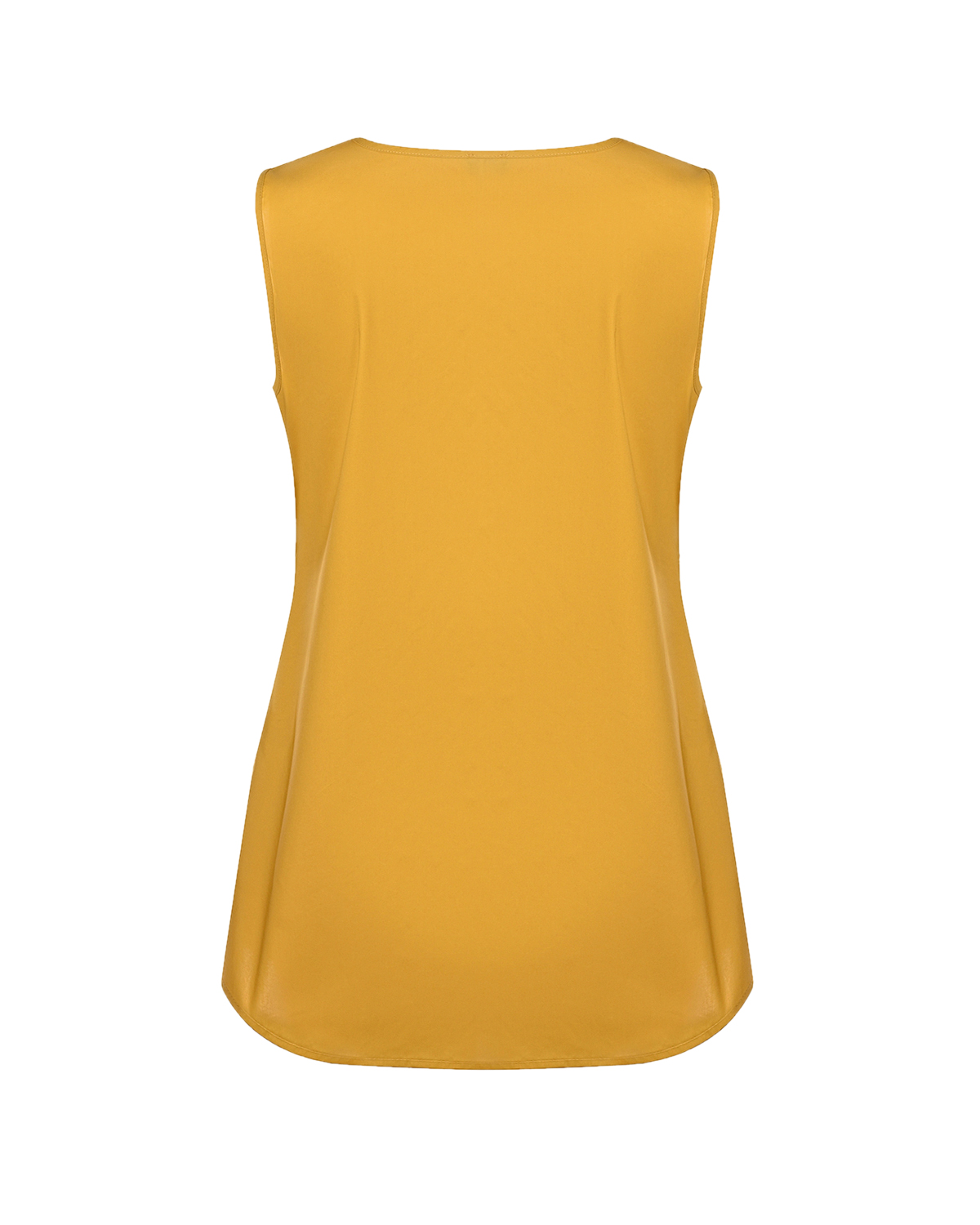 Желтая блуза без рукавов Attesa, размер 38, цвет желтый - фото 2