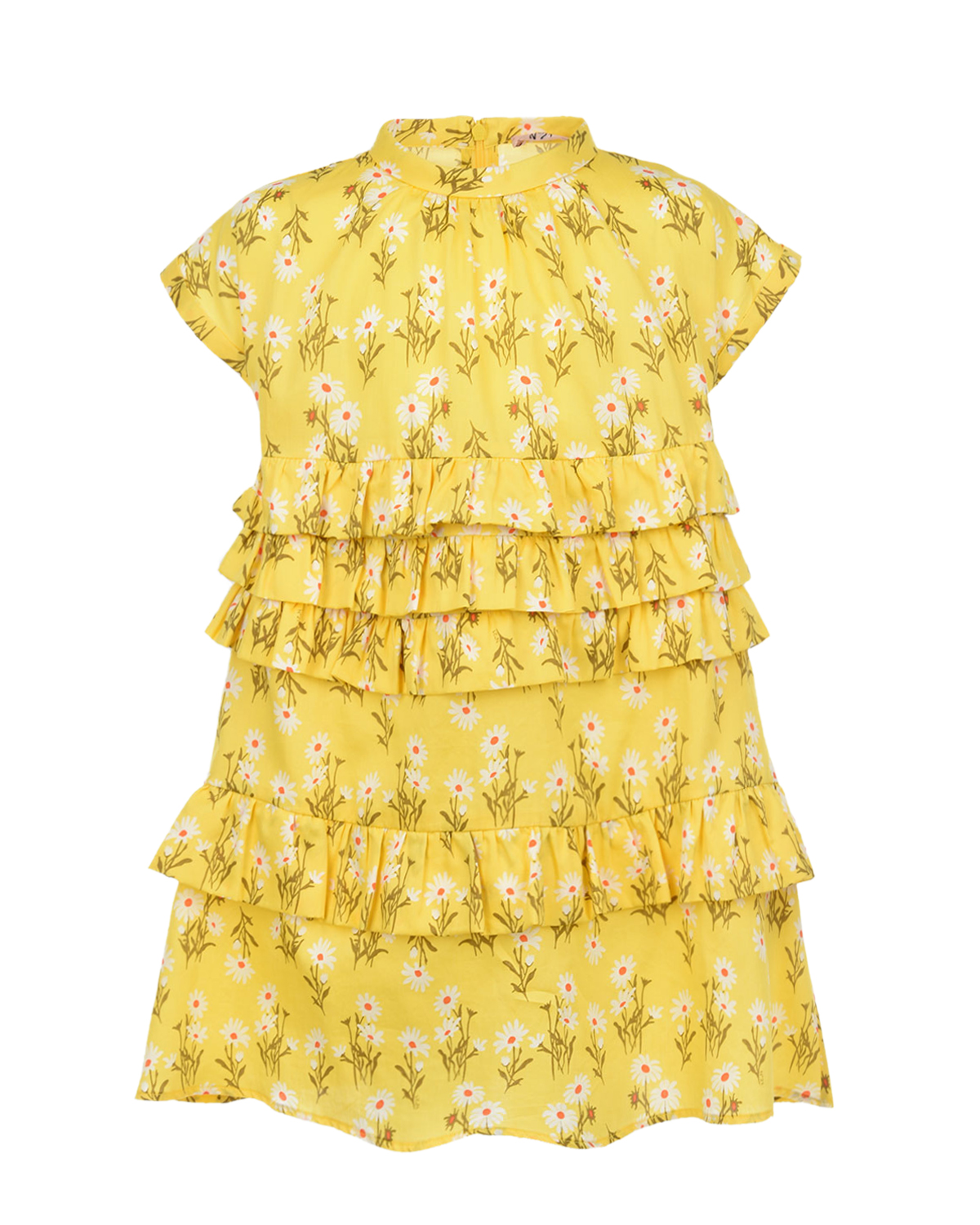 Желтое платье с оборками No. 21 детское, размер 128, цвет желтый - фото 1
