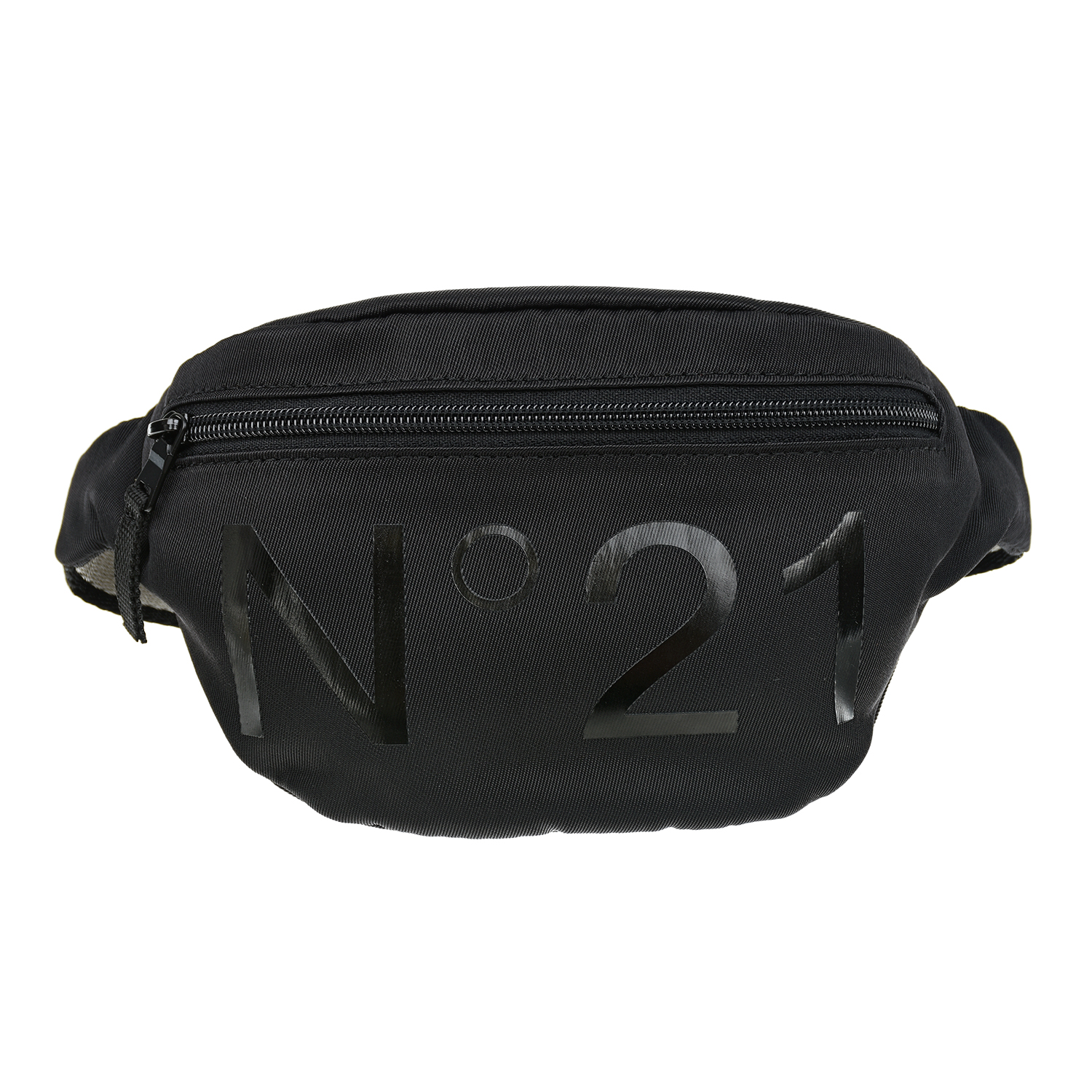 Черная поясная сумка с глянцевым логотипом, 20х6,5х13 см No. 21 детская, размер unica, цвет черный