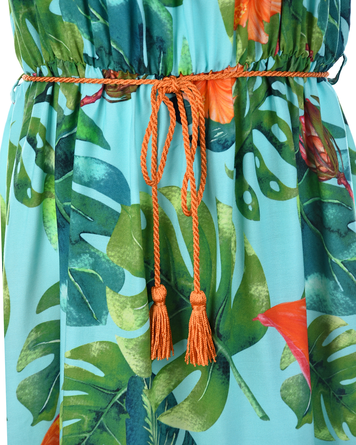 Платье с принтом "Тропики" Aletta детское, размер 128, цвет мультиколор - фото 3