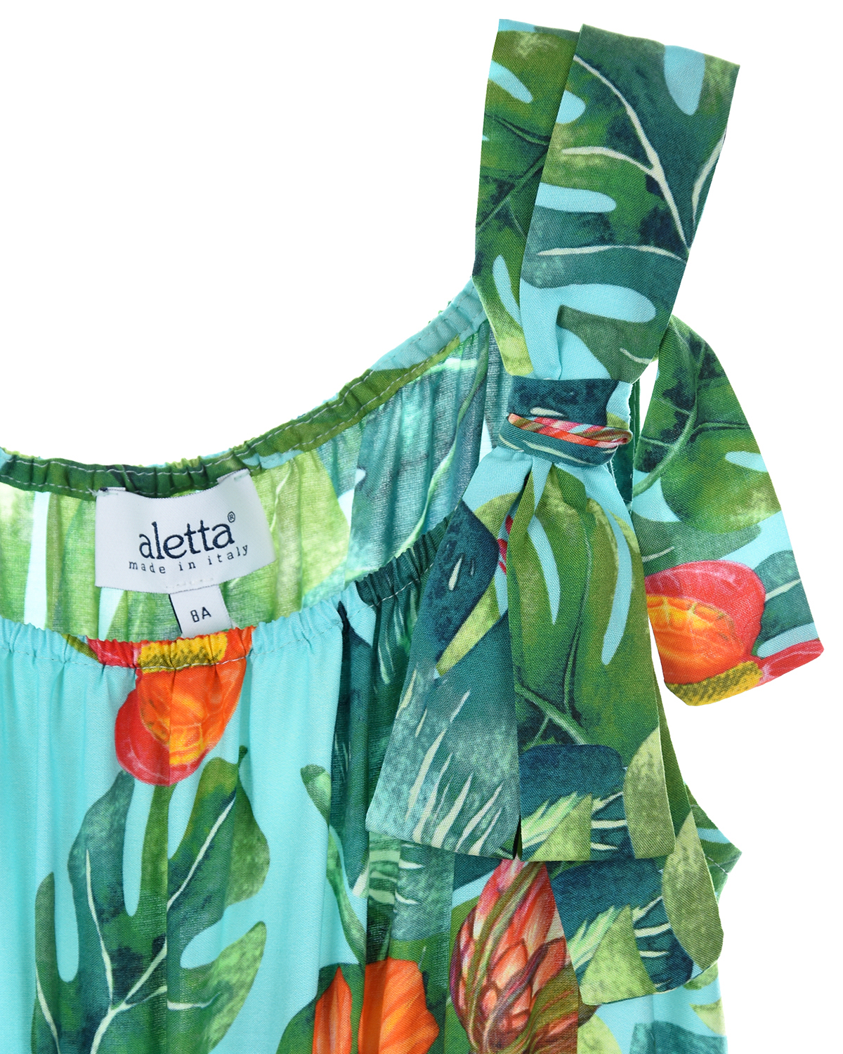 Платье с принтом "Тропики" Aletta детское, размер 128, цвет мультиколор - фото 4