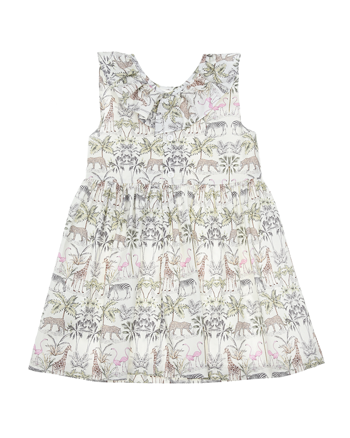 Платье из хлопка с принтом "Сафари" Aletta детское, размер 104, цвет мультиколор - фото 2