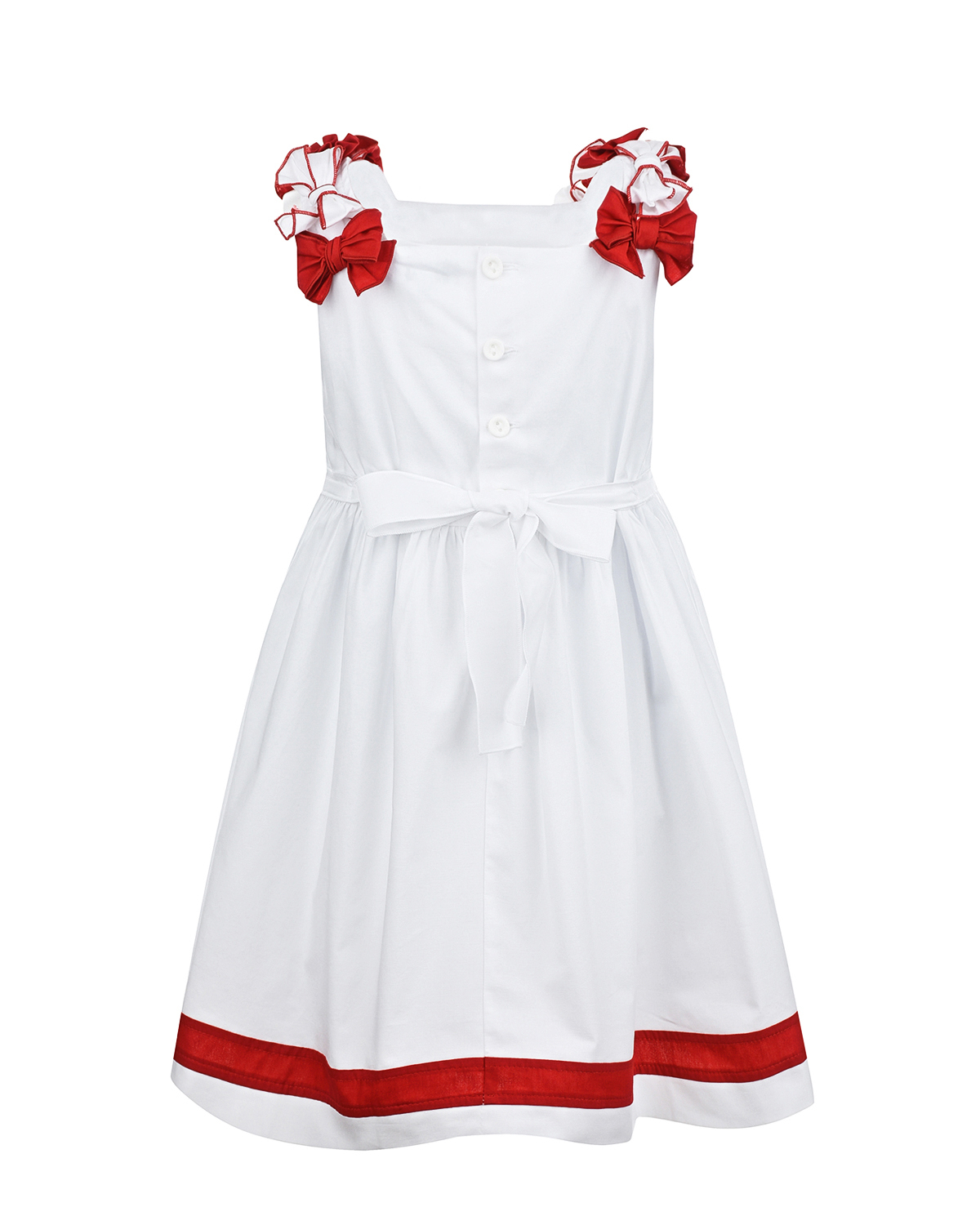 Белое платье с красными цветами Aletta детское, размер 98 - фото 2