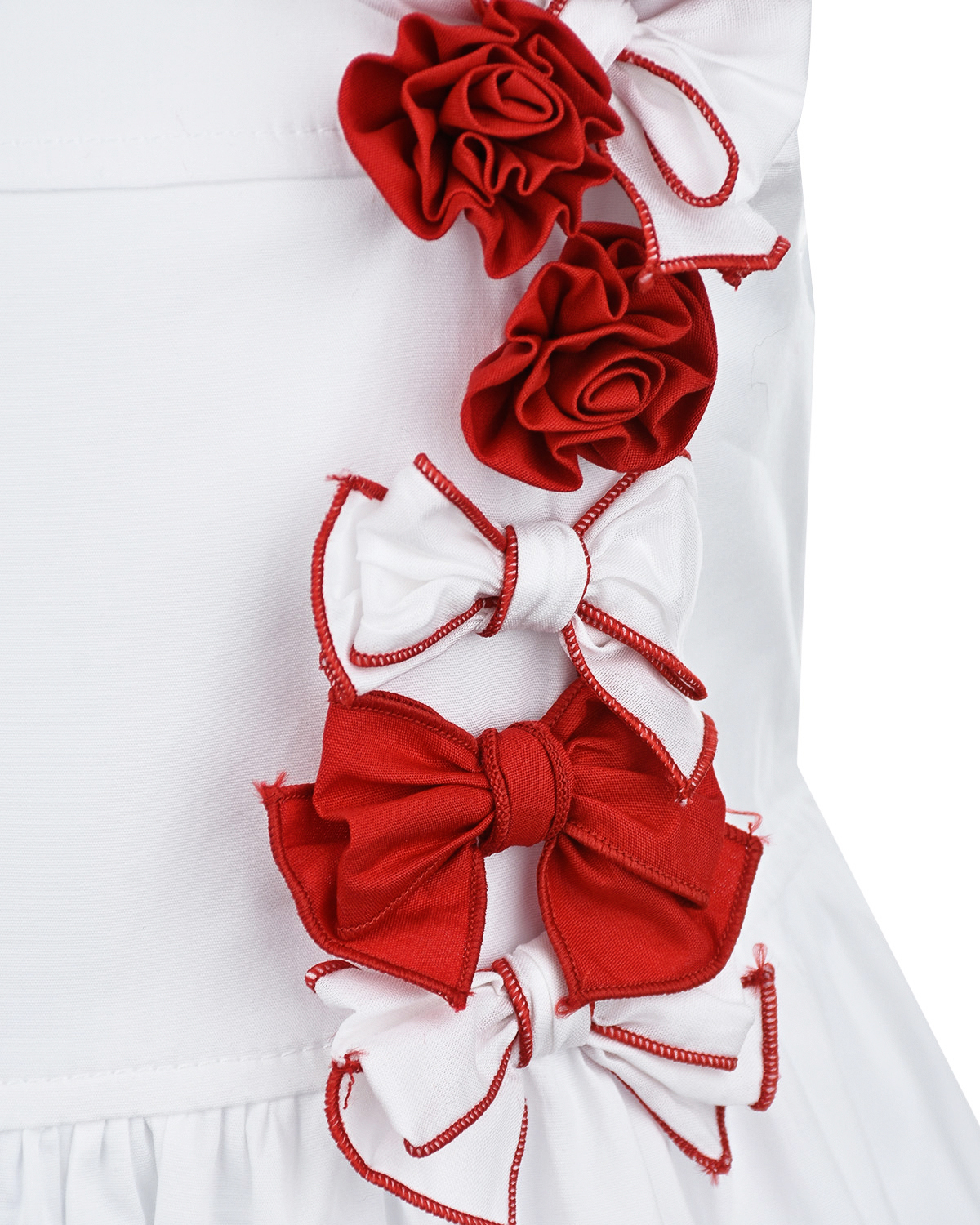 Белое платье с красными цветами Aletta детское, размер 98 - фото 3