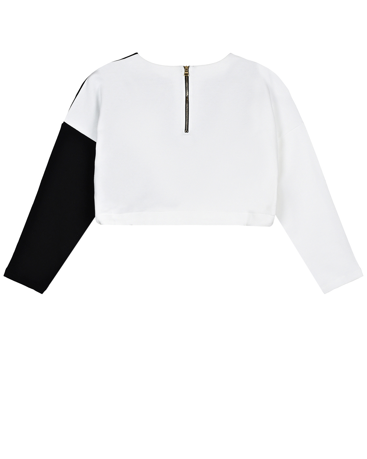 Черно-белый укороченный свитшот Balmain детское, размер 152, цвет нет цвета - фото 2