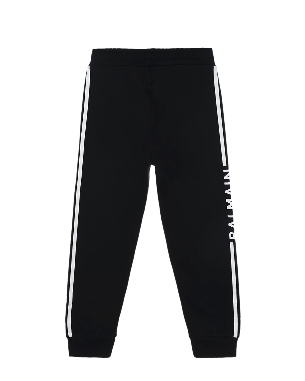 Черные спортивные брюки с белыми лампасами Balmain детские, размер 152, цвет нет цвета - фото 2