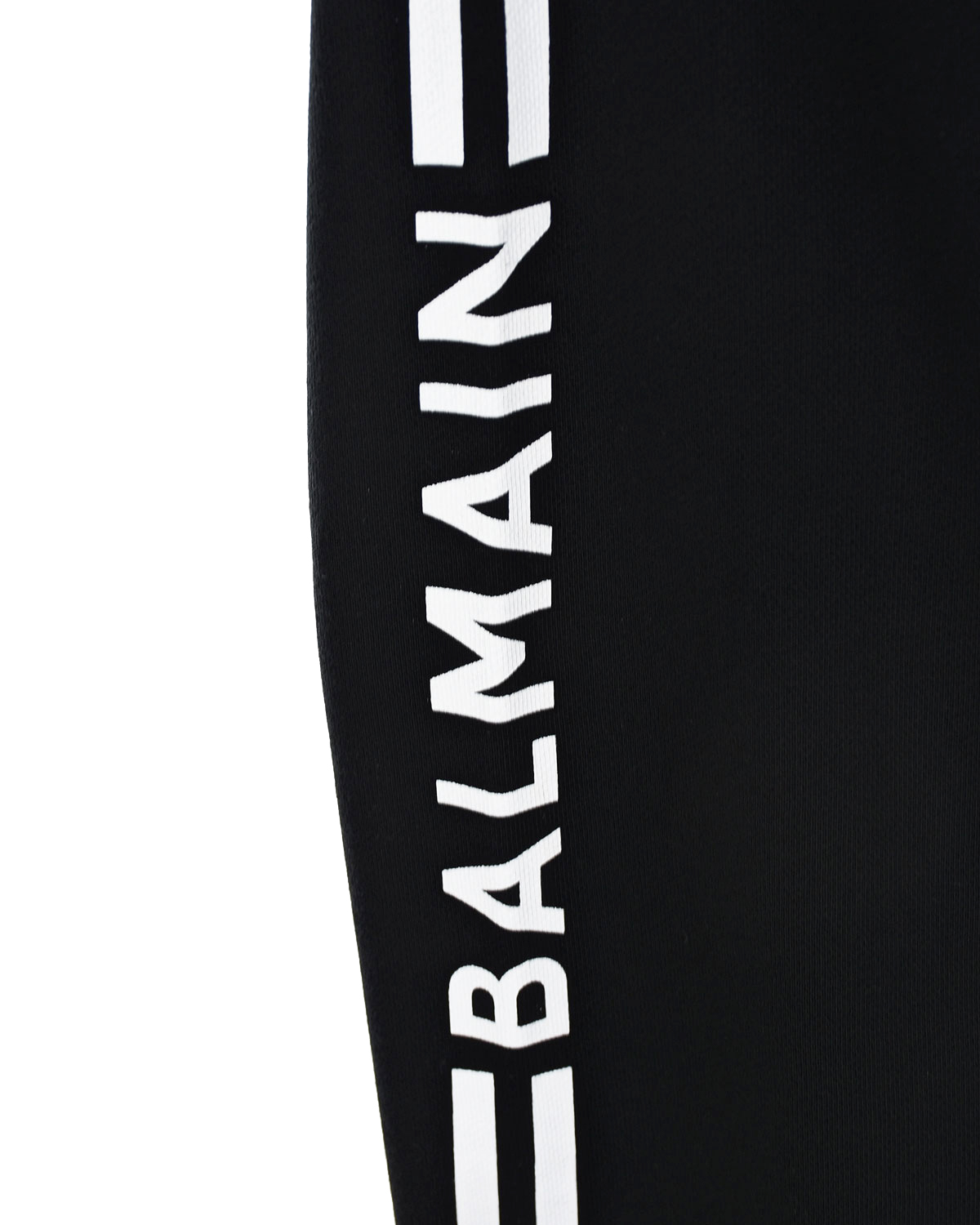 Черные спортивные брюки с белыми лампасами Balmain детские, размер 152, цвет нет цвета - фото 3