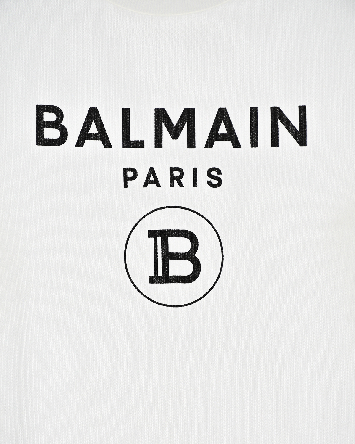 Белый свитшот с черным логотипом Balmain детский, размер 152, цвет нет цвета - фото 3