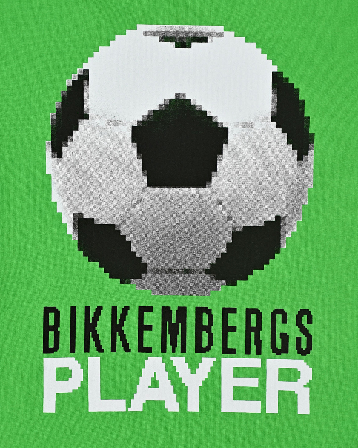 Зеленая футболка с принтом "футбольный мяч" Bikkembergs детская, размер 116, цвет зеленый - фото 3
