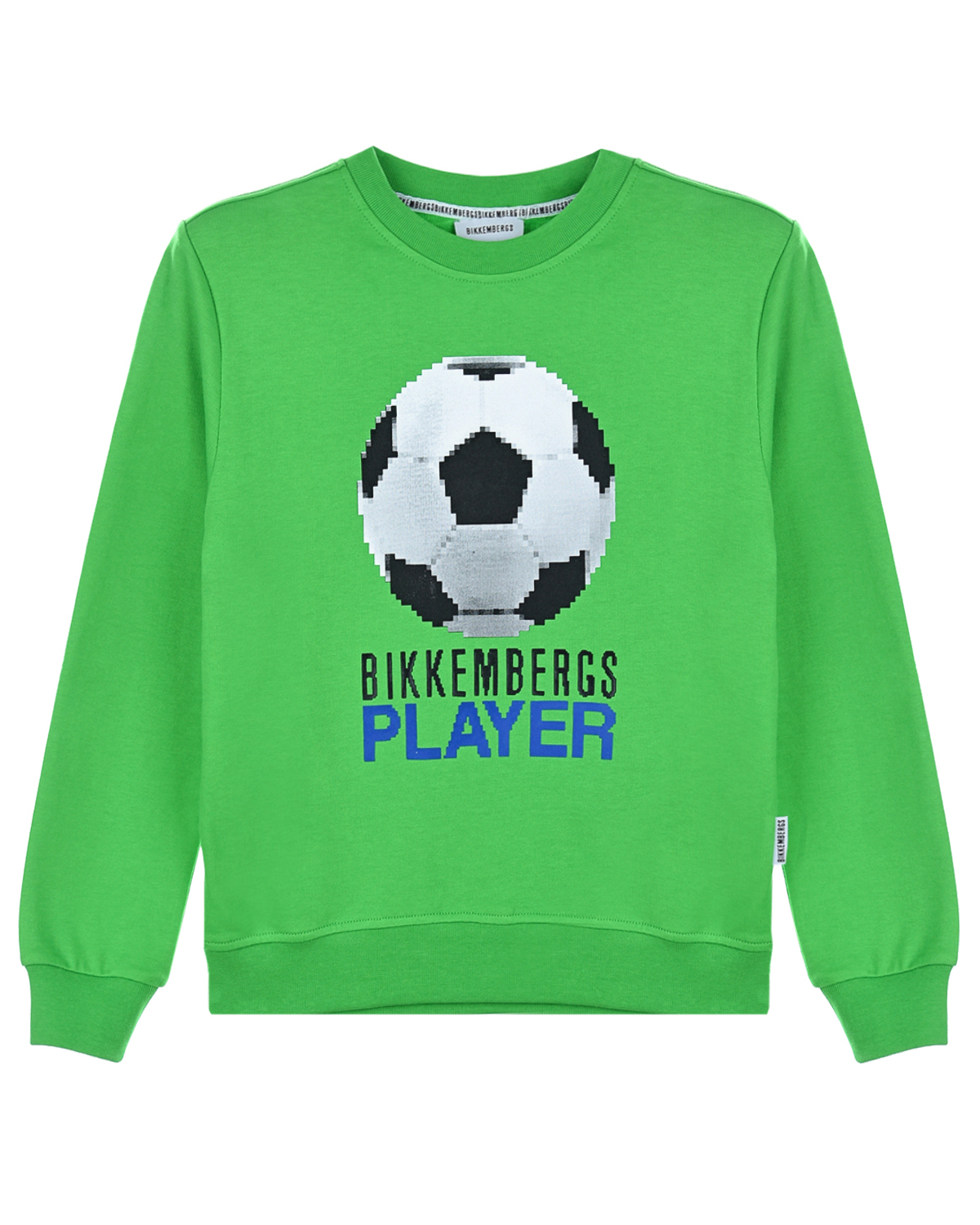 Зеленый свитшот с принтом "Футбольный мяч" Bikkembergs детский, размер 92 - фото 1