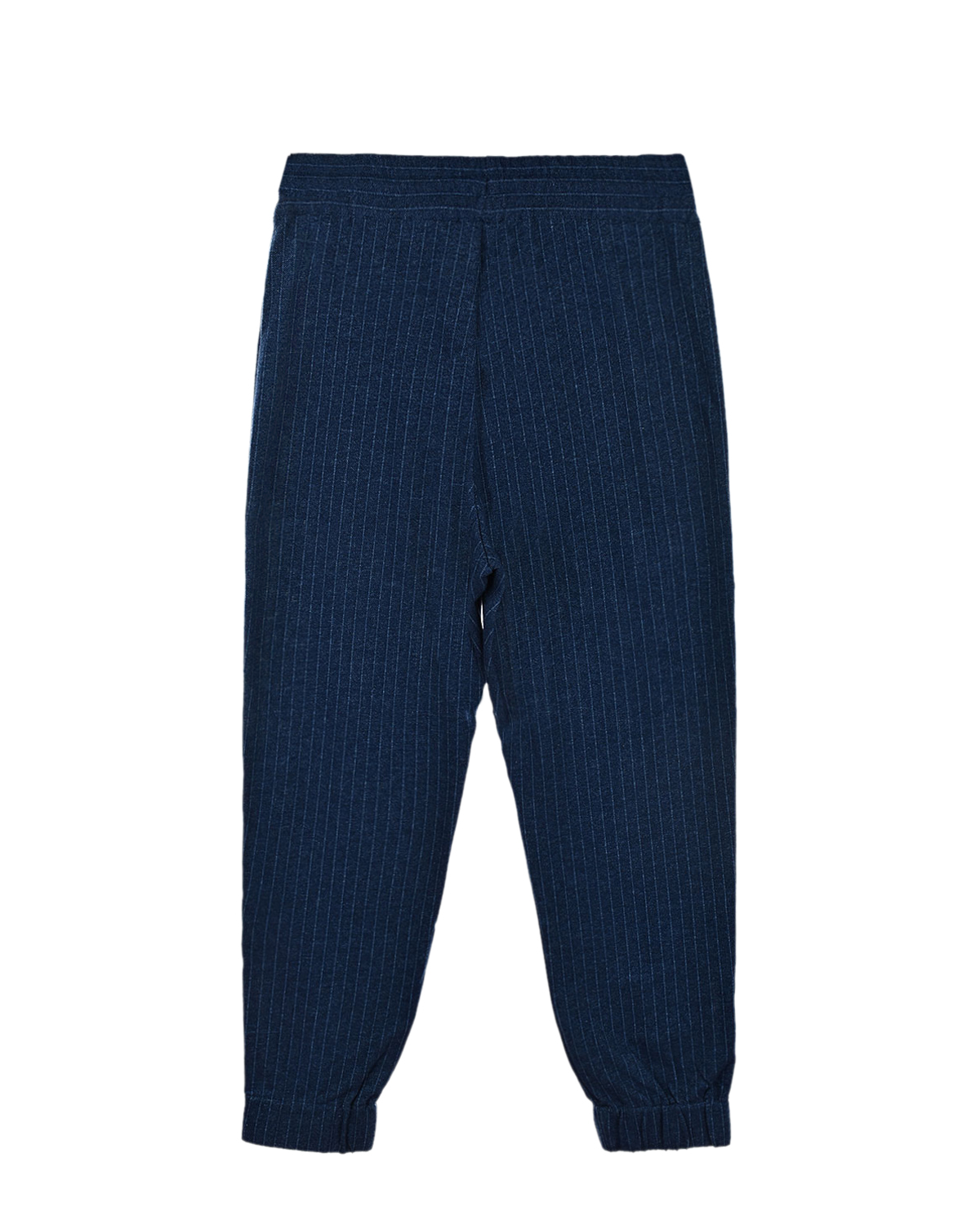 Синие спортивные брюки в полоску Brunello Cucinelli детские, размер 140, цвет синий - фото 2