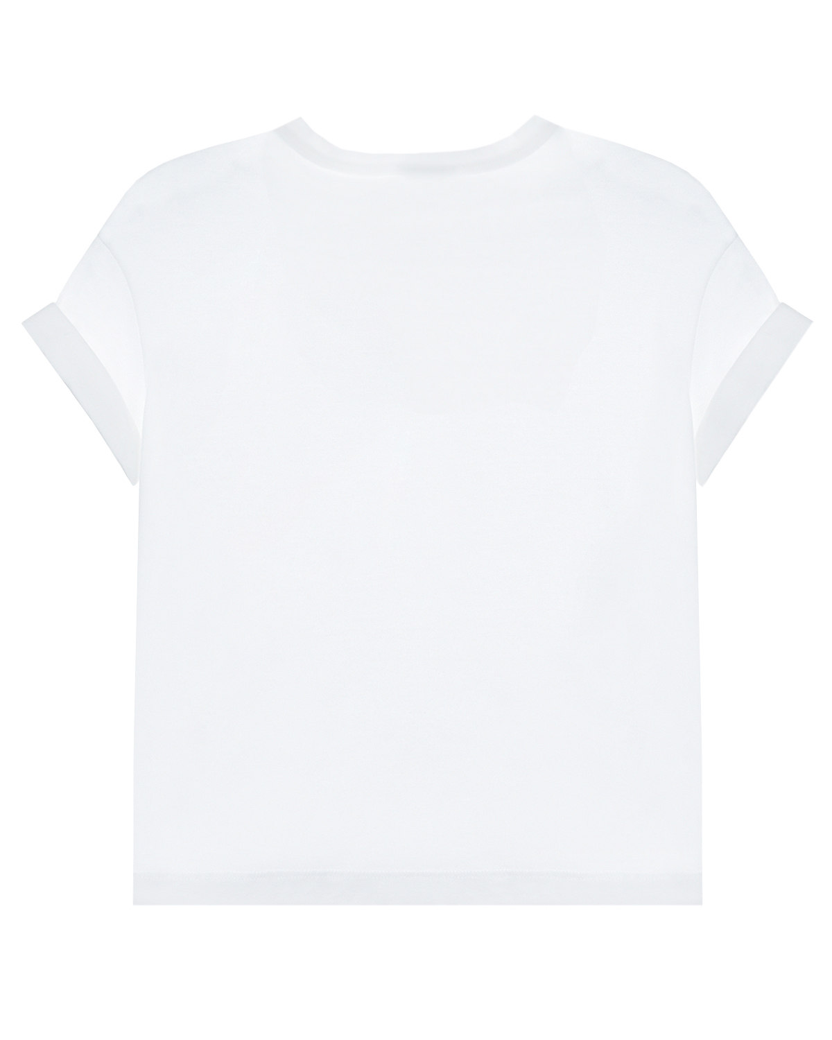 Белая футболка с накладным карманом Brunello Cucinelli детская, размер 140, цвет белый - фото 2