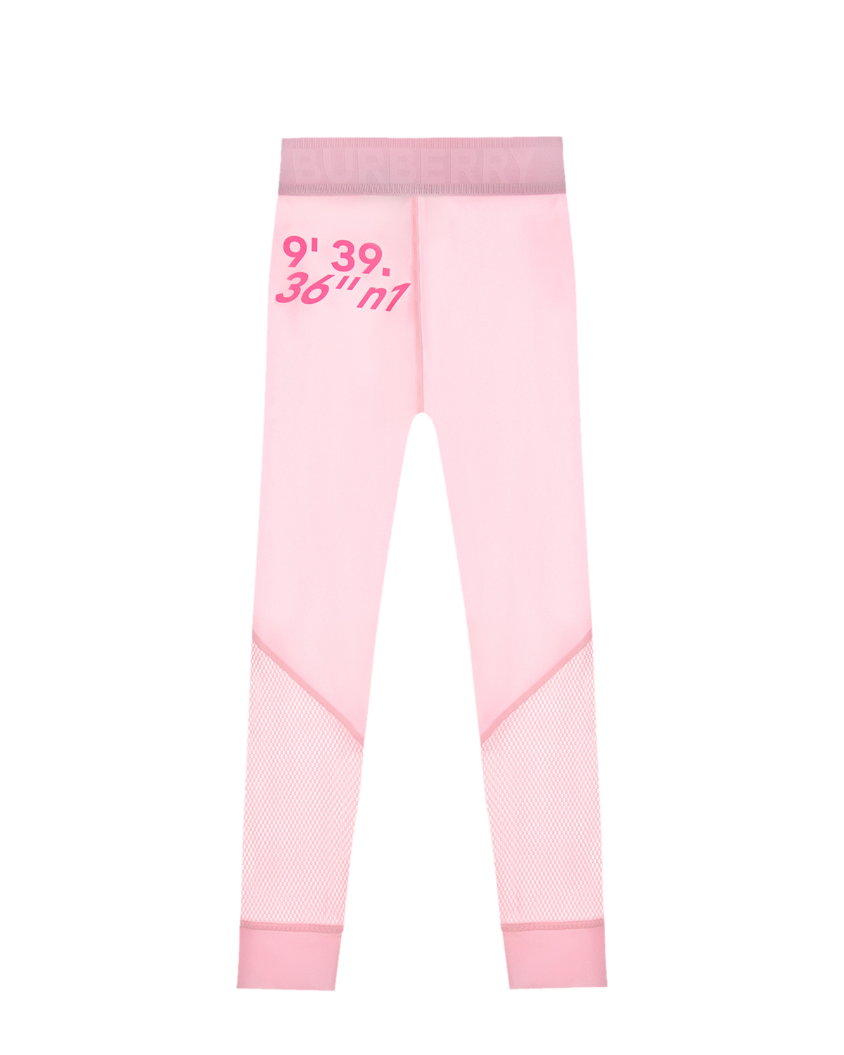 Розовые леггинсы в спортивном стиле Burberry детские, размер 128, цвет розовый - фото 3