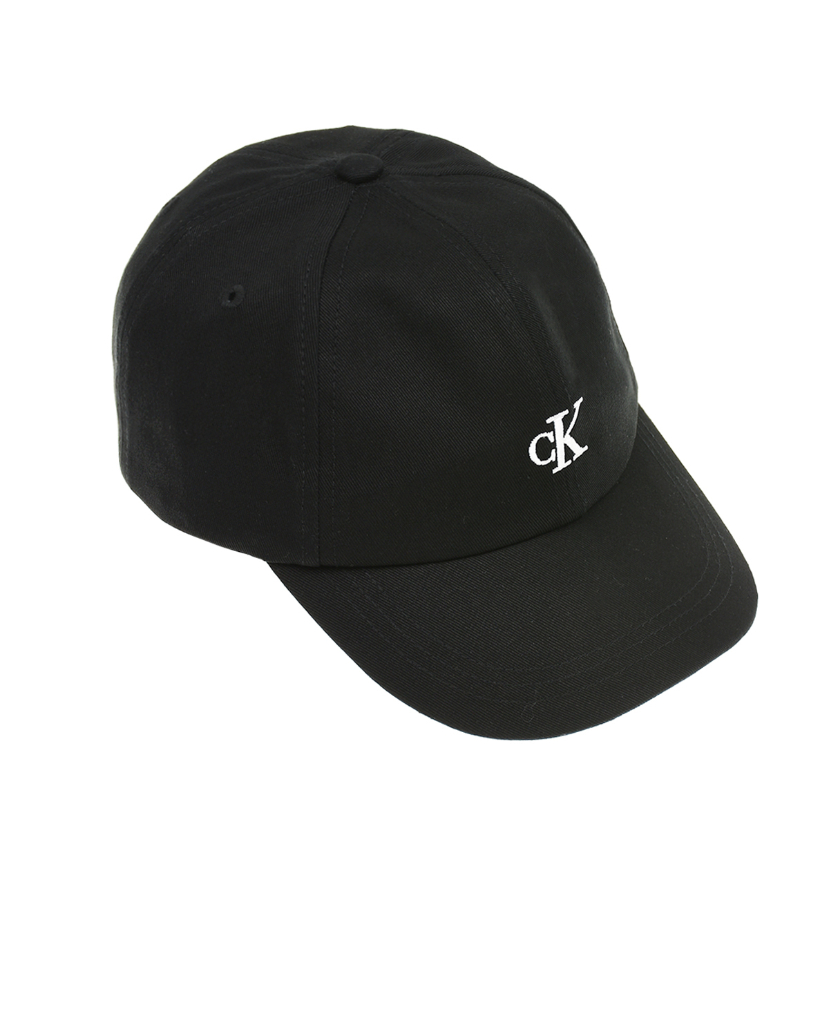 Черная бейсболка с белым логотипом Calvin Klein детская, размер S, цвет черный