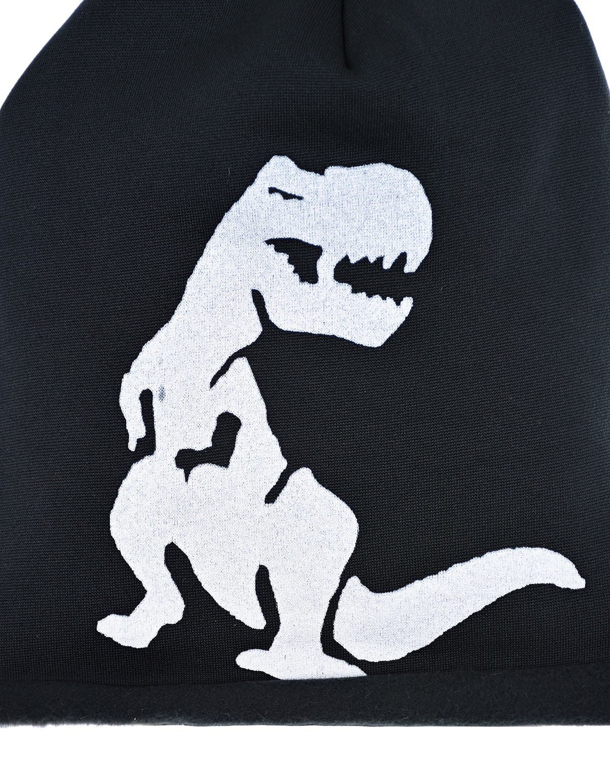Черная шапка с принтом "Динозавр" Catya детская, размер 49, цвет черный - фото 3