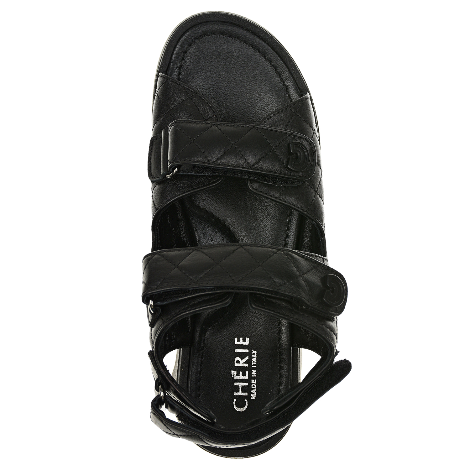 Черные кожаные босоножки CHERIE детские, размер 34, цвет черный - фото 4