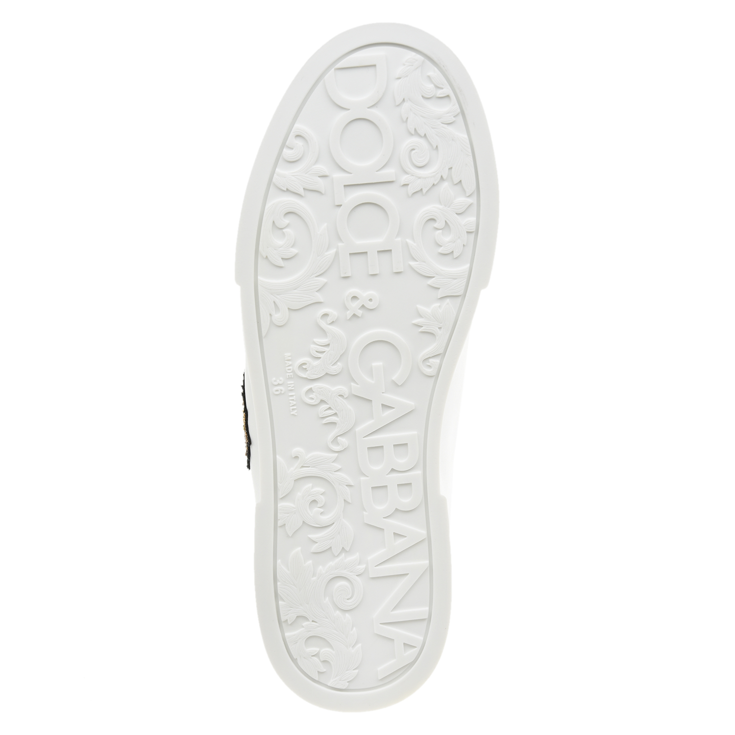 Белые кеды с логотипом Dolce&Gabbana детские, размер 35, цвет белый - фото 5