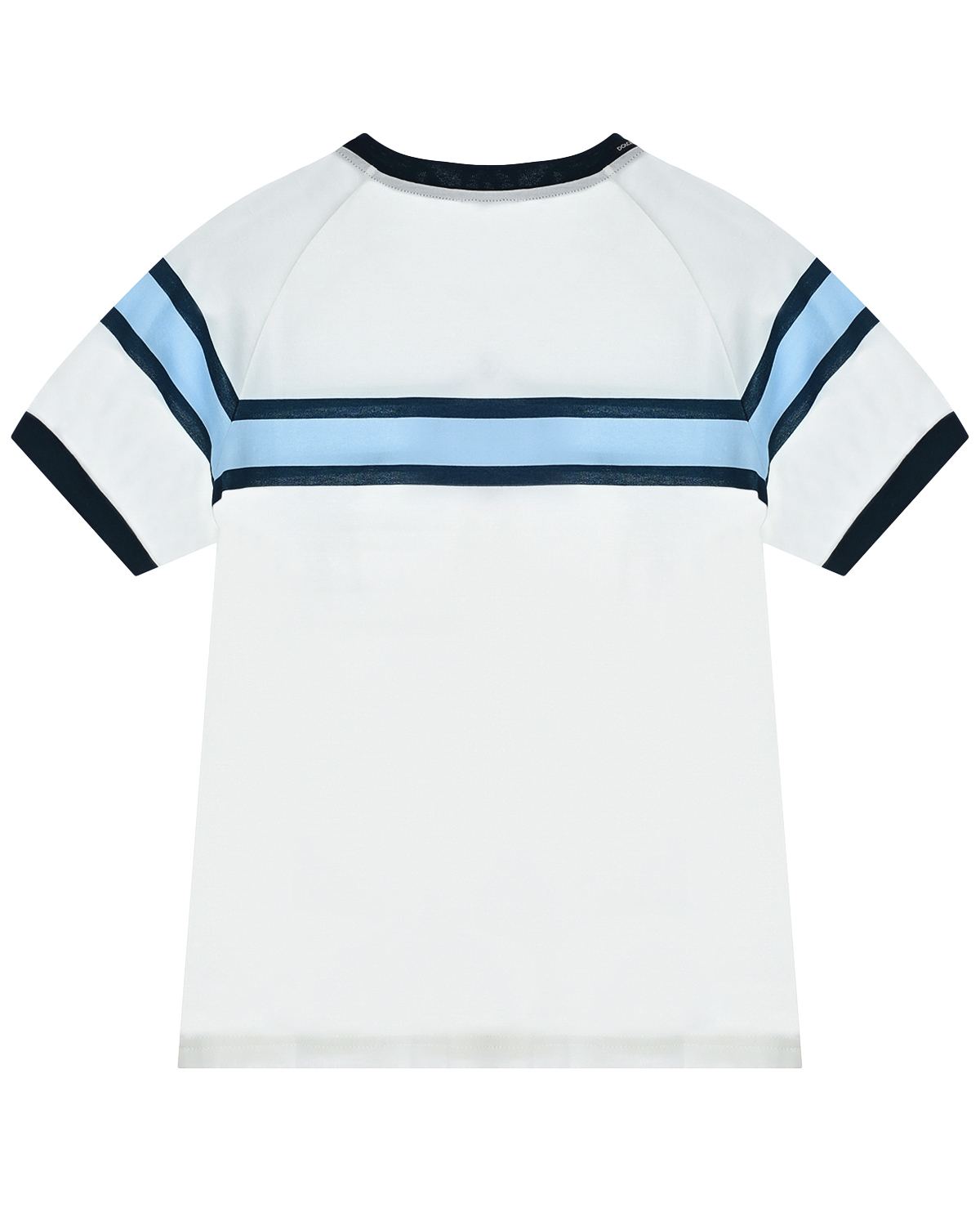 Белая футболка с голубой полосой Dolce&Gabbana детская, размер 116, цвет белый - фото 3