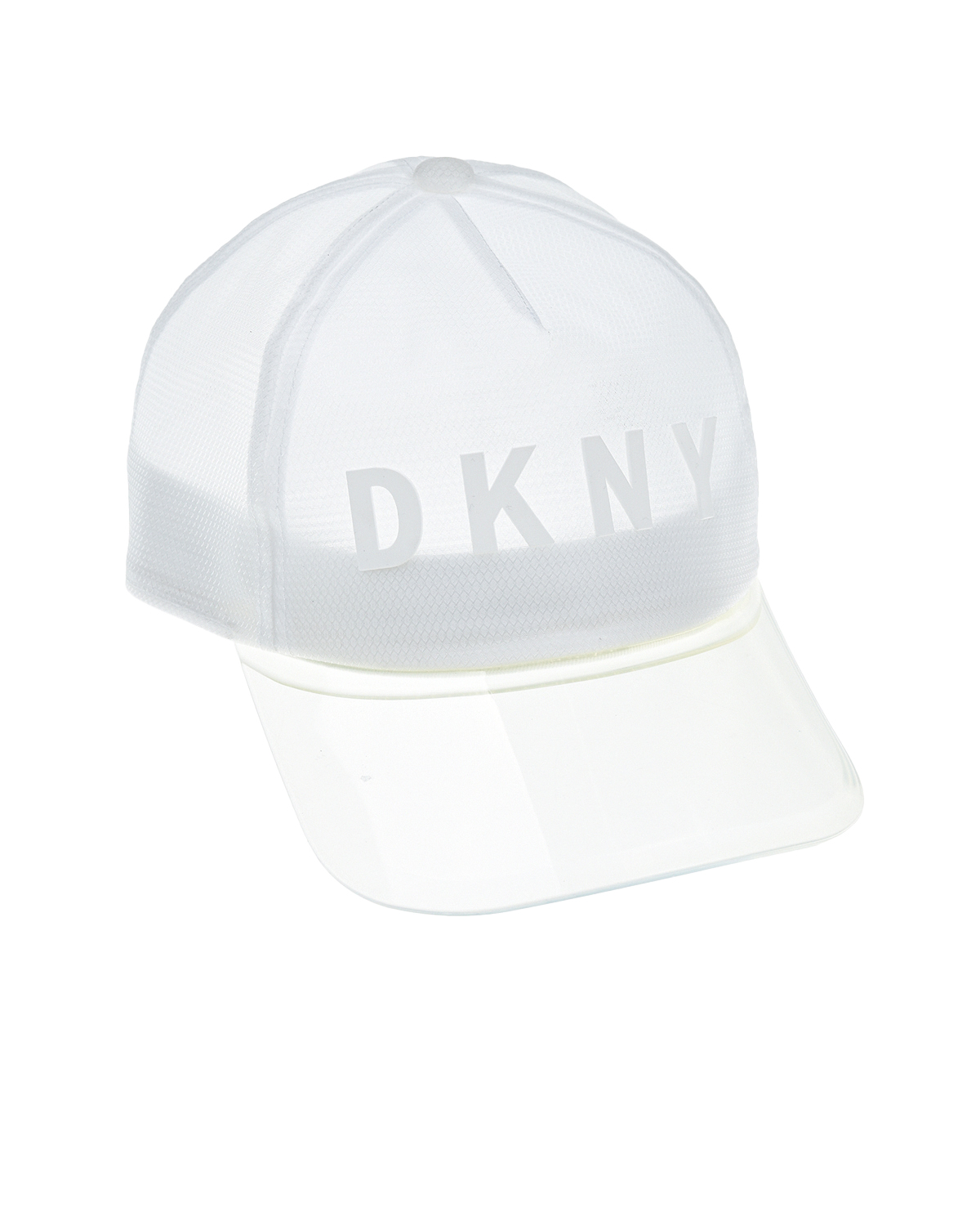Белая бейсболка с прозрачным козырьком DKNY детская, размер 56, цвет белый
